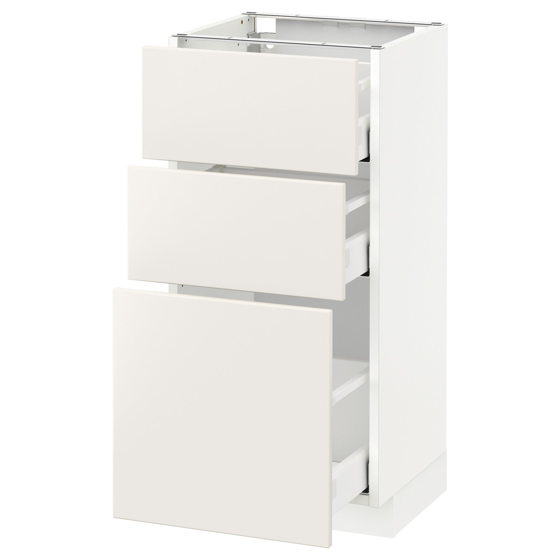 METOD/MAXIMERA, долен шкаф с 3 чекмеджета, 590.521.29