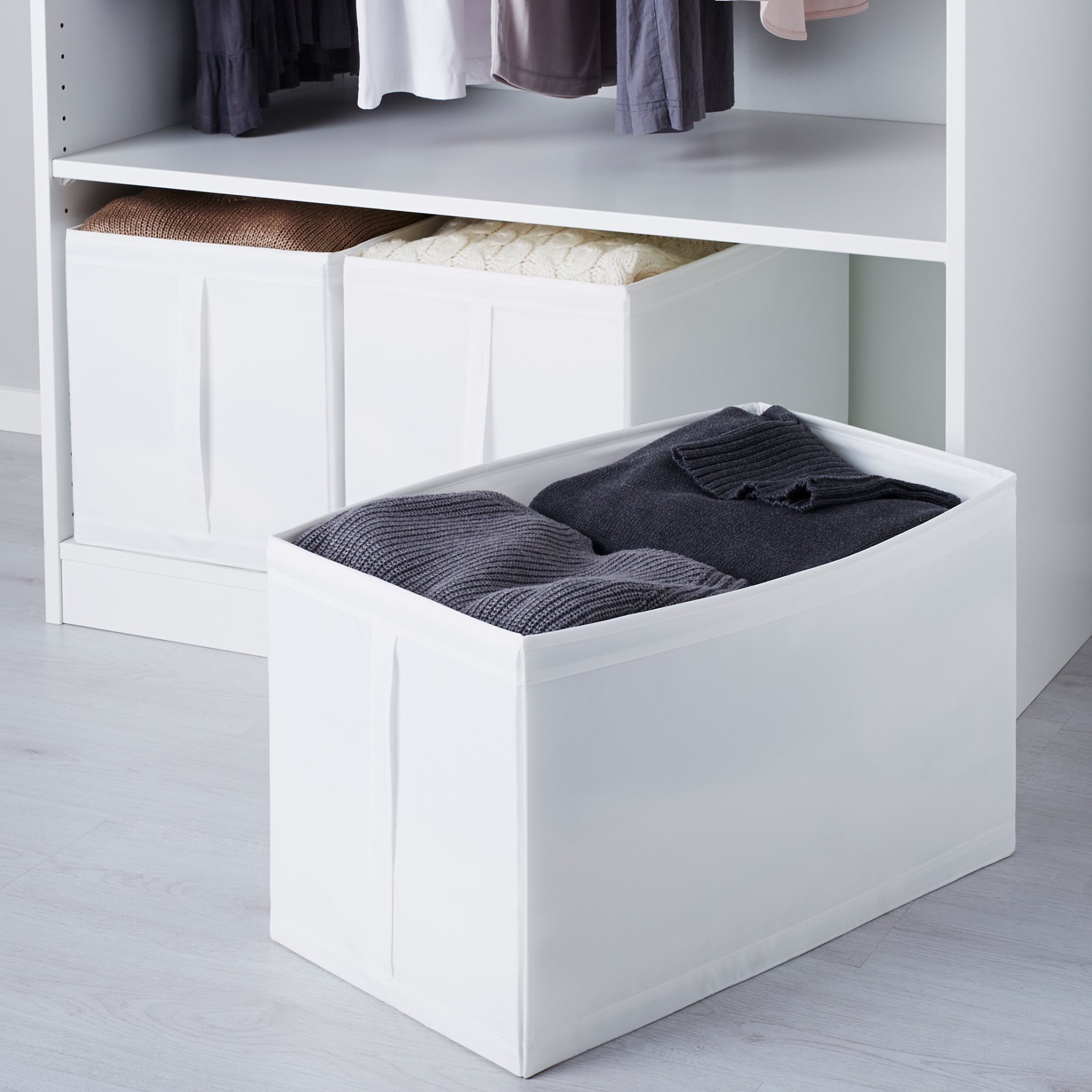 SKUBB, кутия 31х55х33см, бяло, 3 бр к-т, 602.903.70