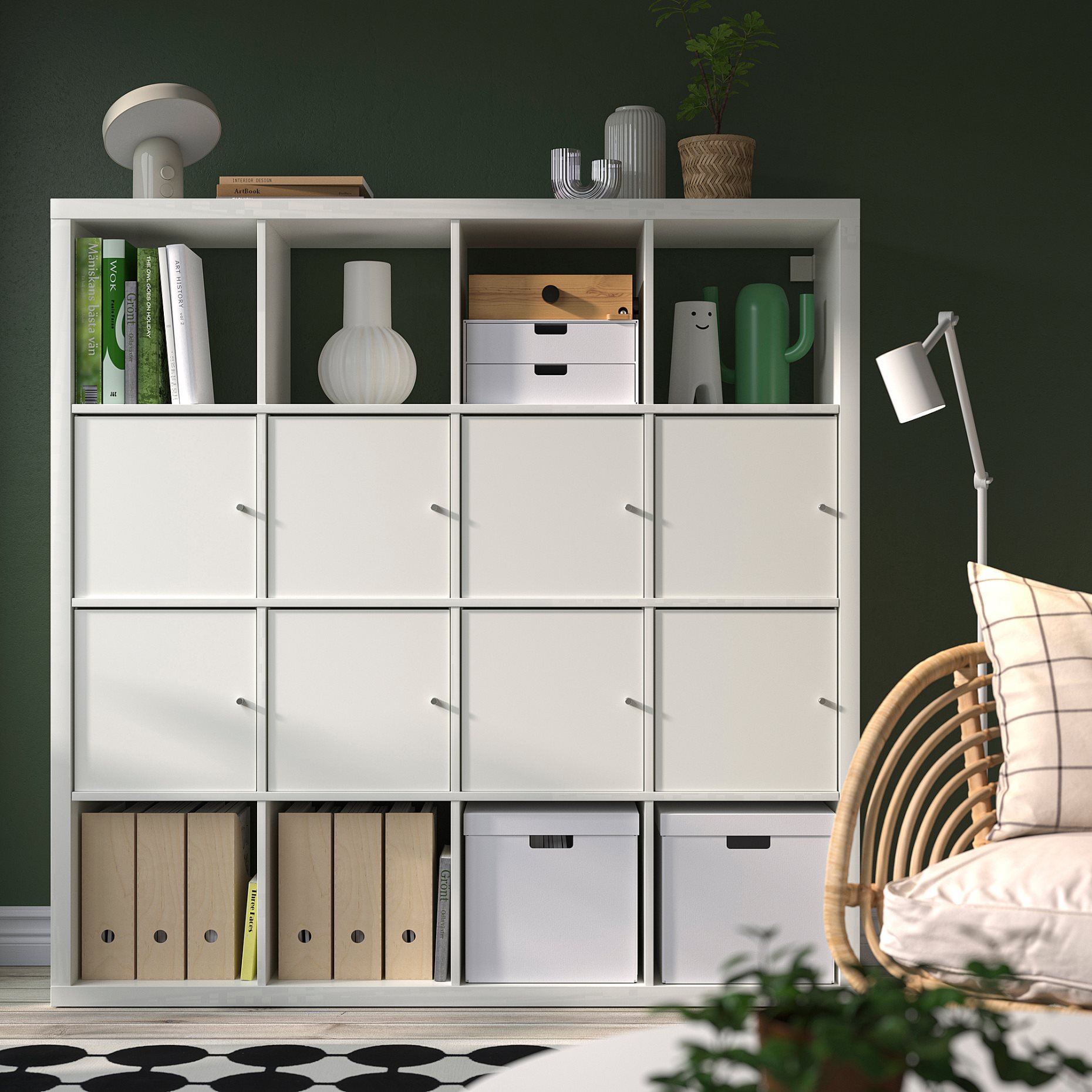 KALLAX, етажерка с 8 врати, 690.174.75