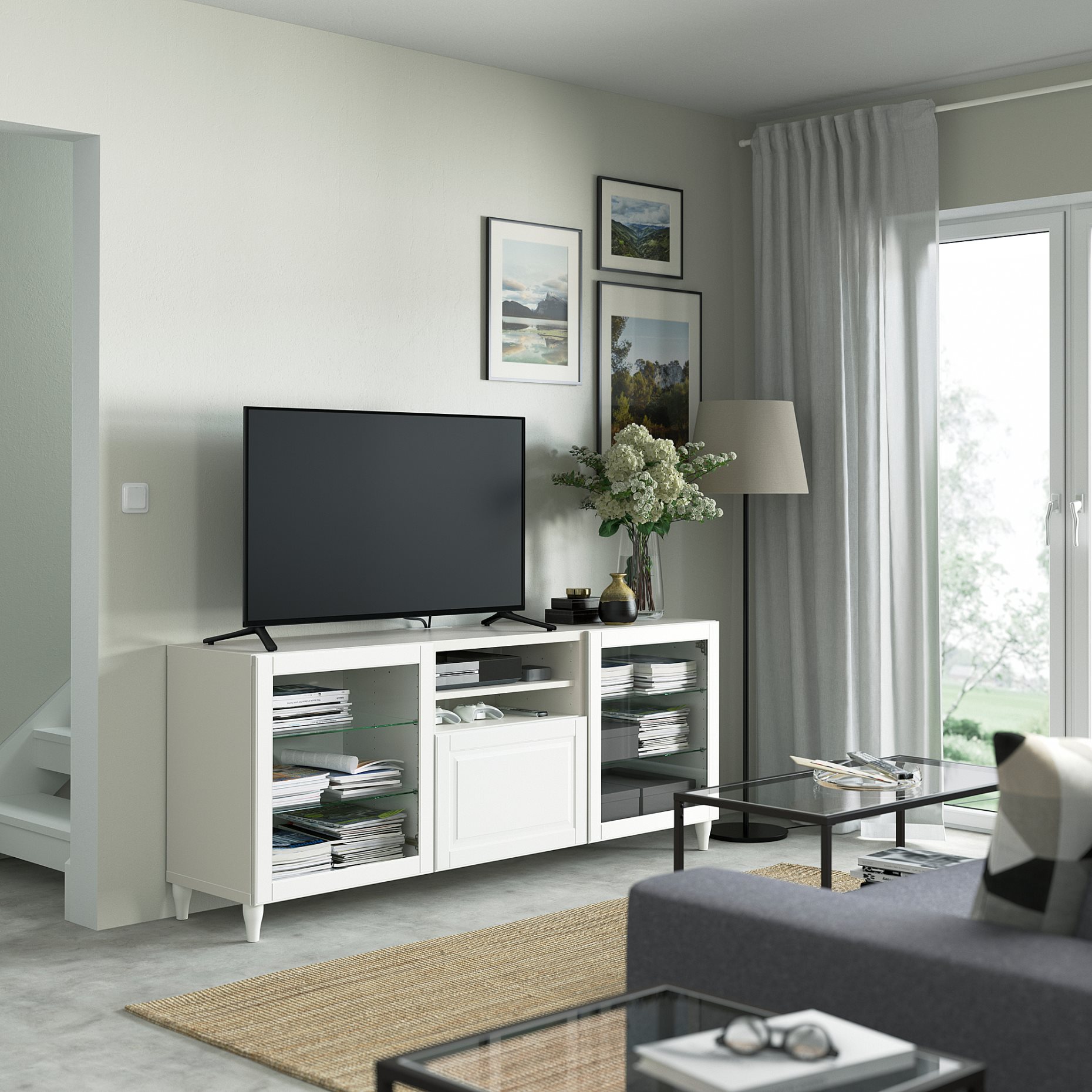 BESTÅ, TV шкаф с чекмеджета, 694.005.19