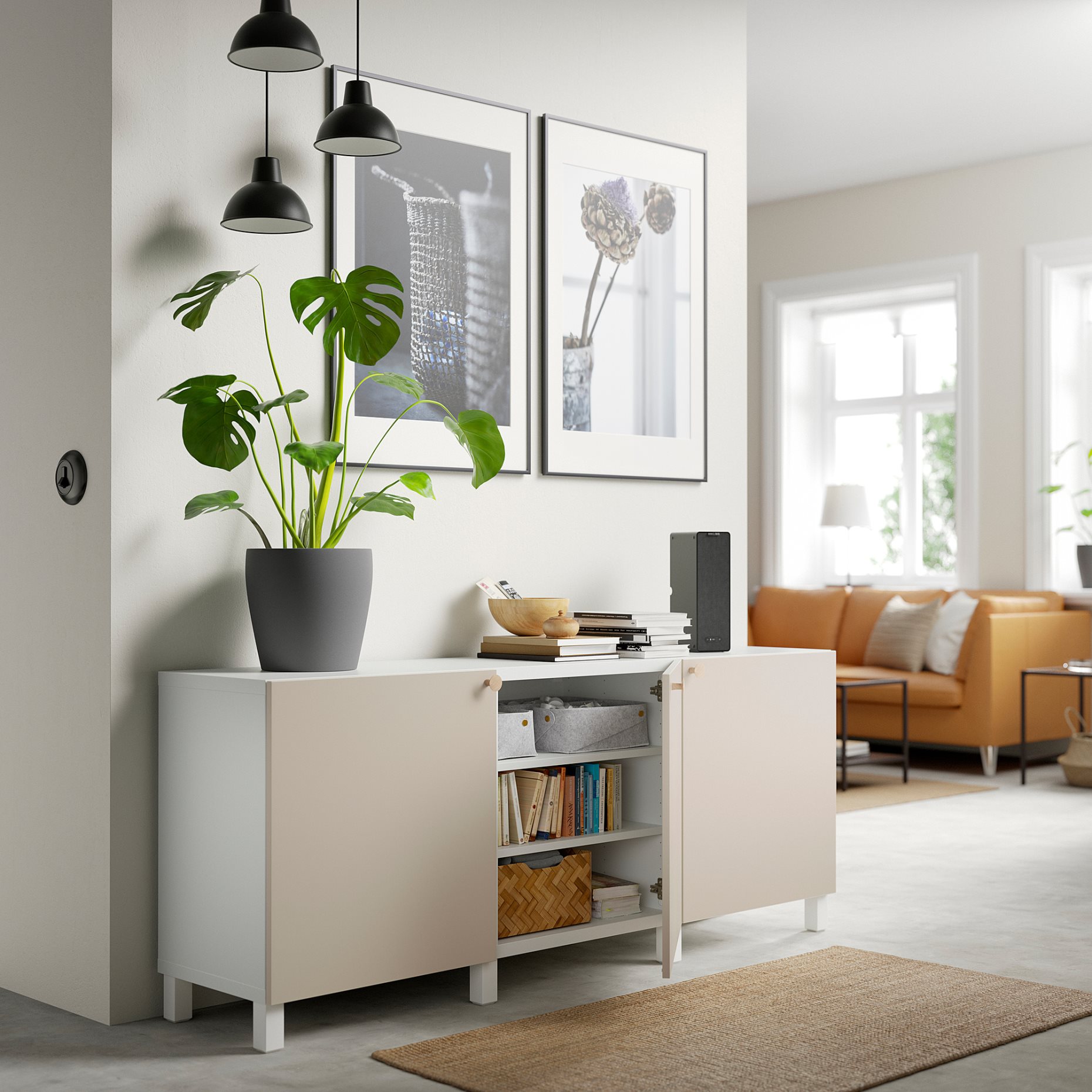 BESTÅ, комб. артикул за съхр. с врати, 694.217.29