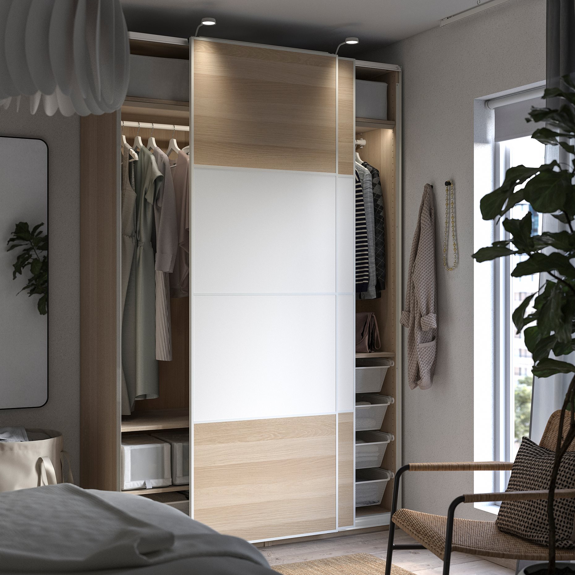 PAX/MEHAMN, гардероб, с две лица, 695.028.91