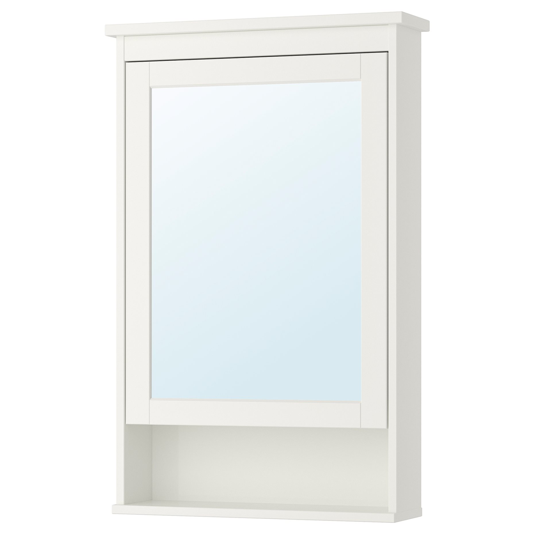 HEMNES, огледален шкаф с 1 врата 63x16x98см, бяло, 702.176.71