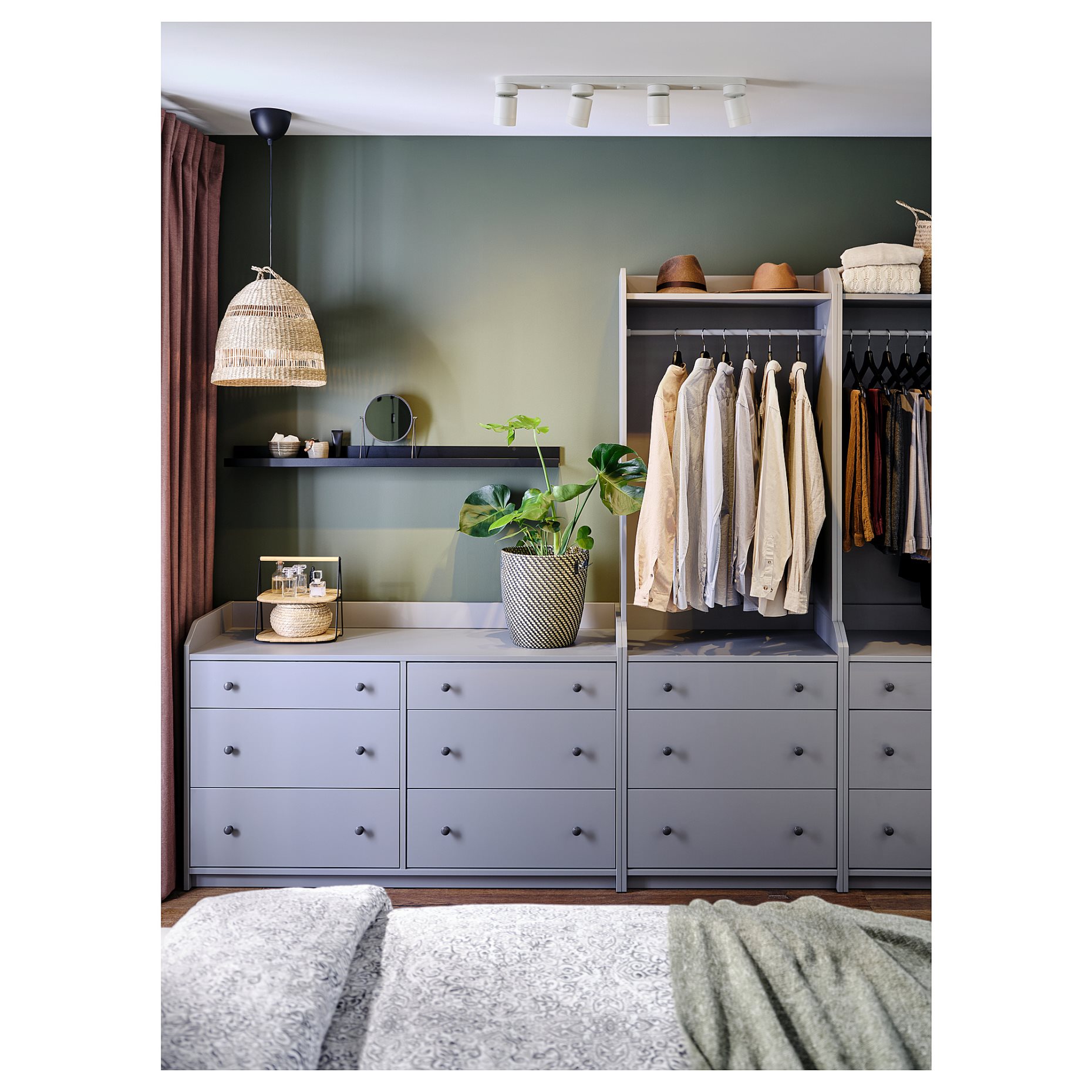 NYMÅNE, спот лампа за таван, 4 крушки, 703.377.01