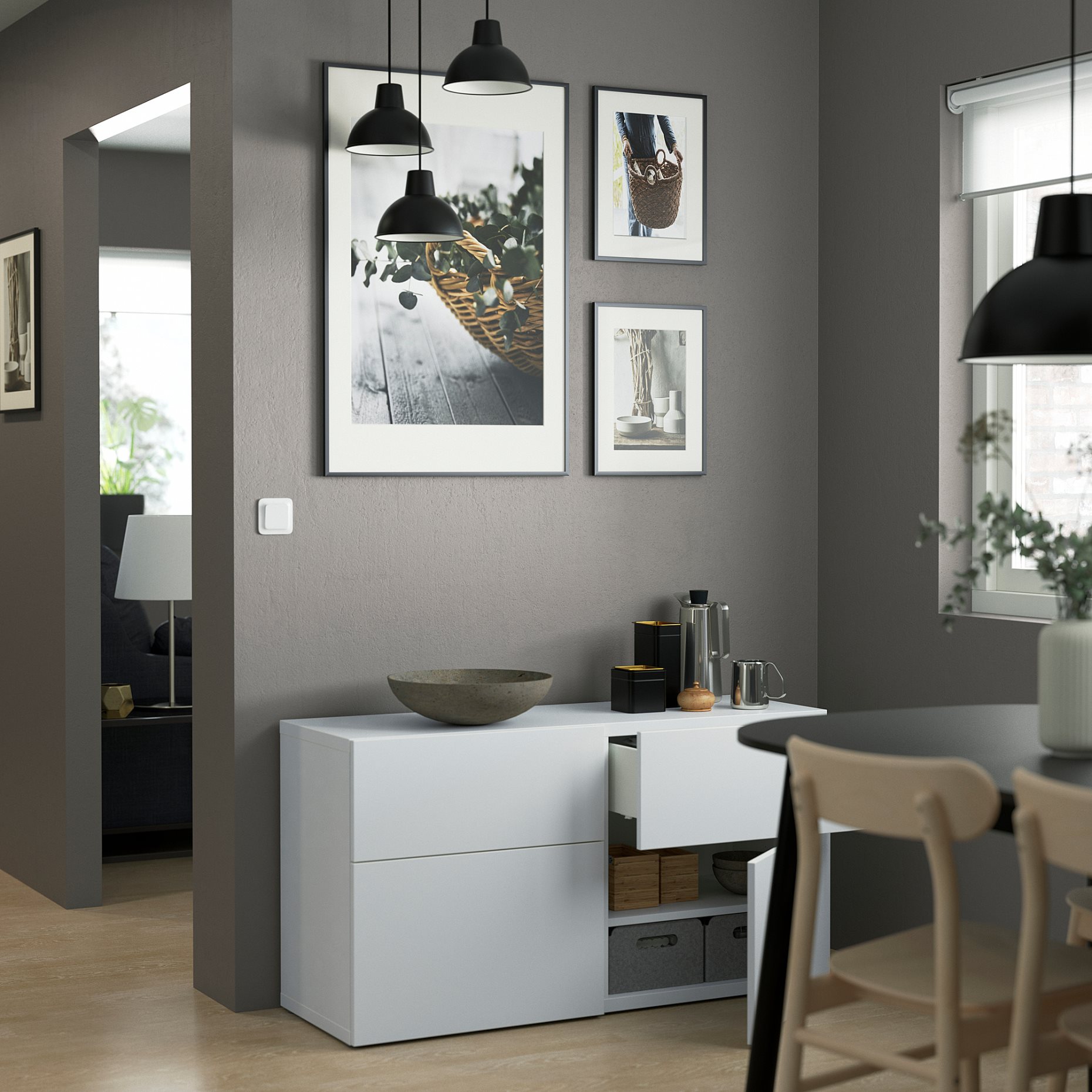 BESTÅ, комб. артикул за съхр. с врати/чекм., 793.246.24