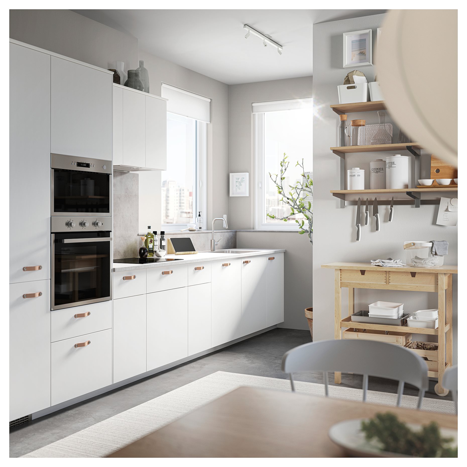 FÖRHÖJA, Кухненска маса на колелца, 800.359.20