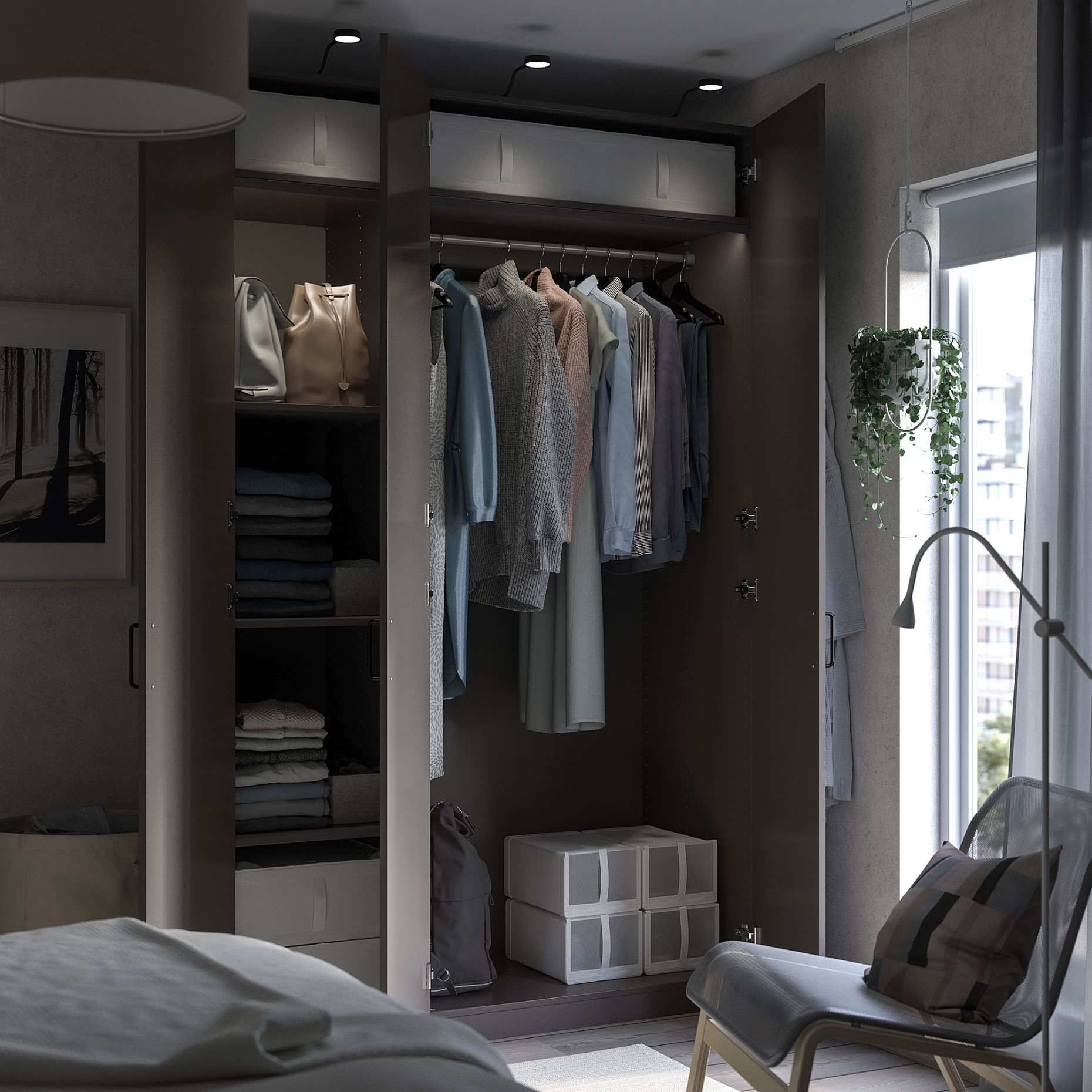 PAX/FORSAND, гардероб - комбинация, 895.027.67