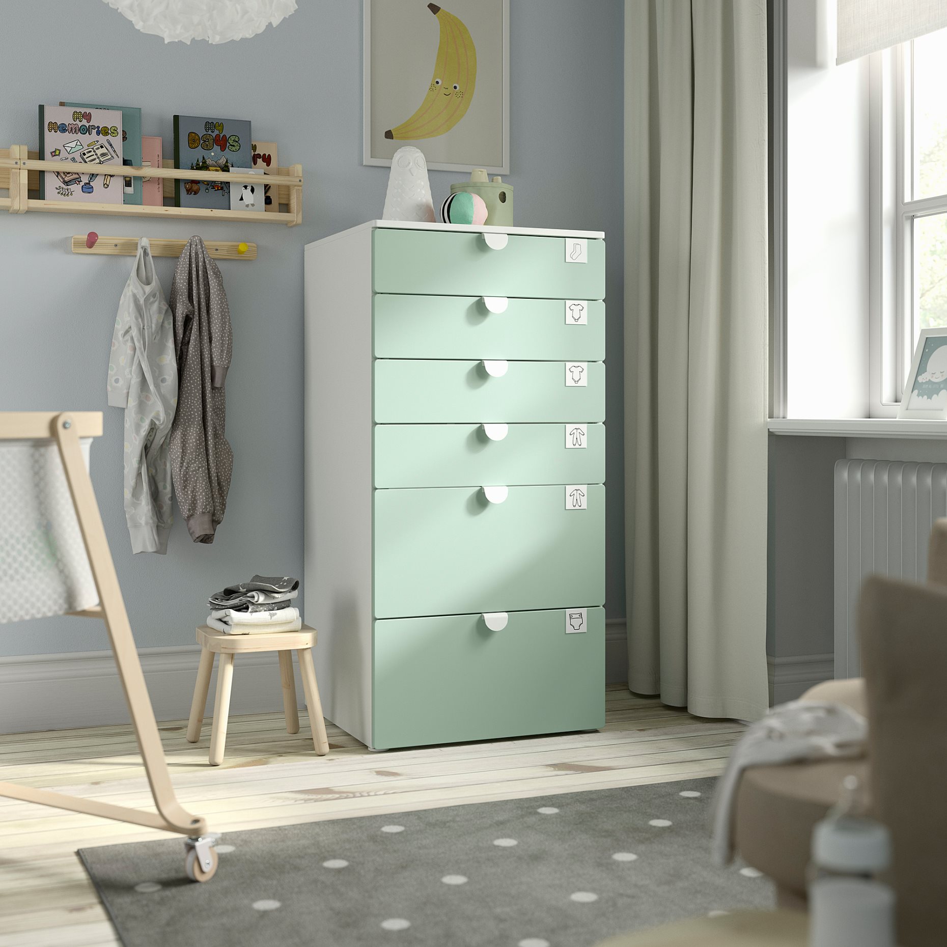 SMASTAD/PLATSA, скрин с 6 чекмеджета, 895.453.28