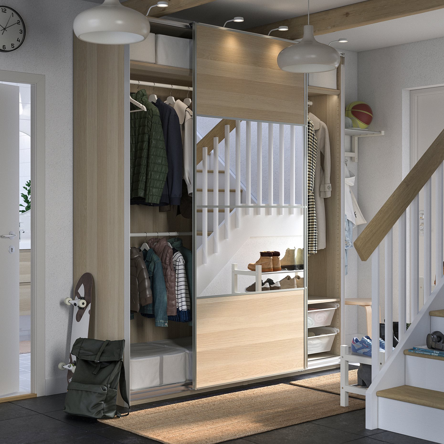 PAX/MEHAMN/AULI, гардероб - комбинация, с две лица, 895.613.61