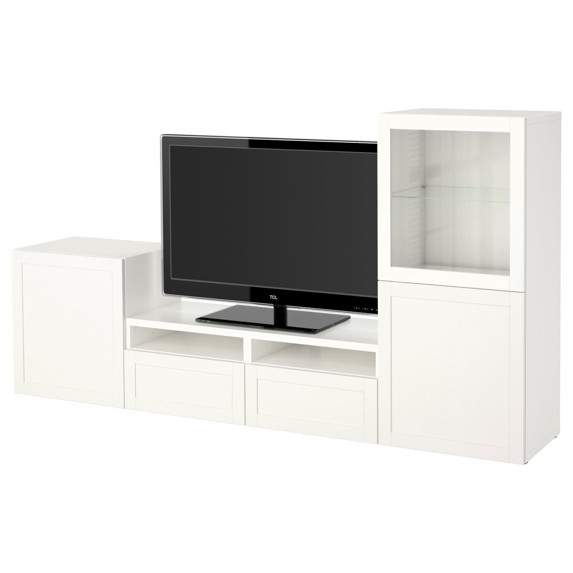 BESTÅ, TV секция със стъклени врати, 991.901.57