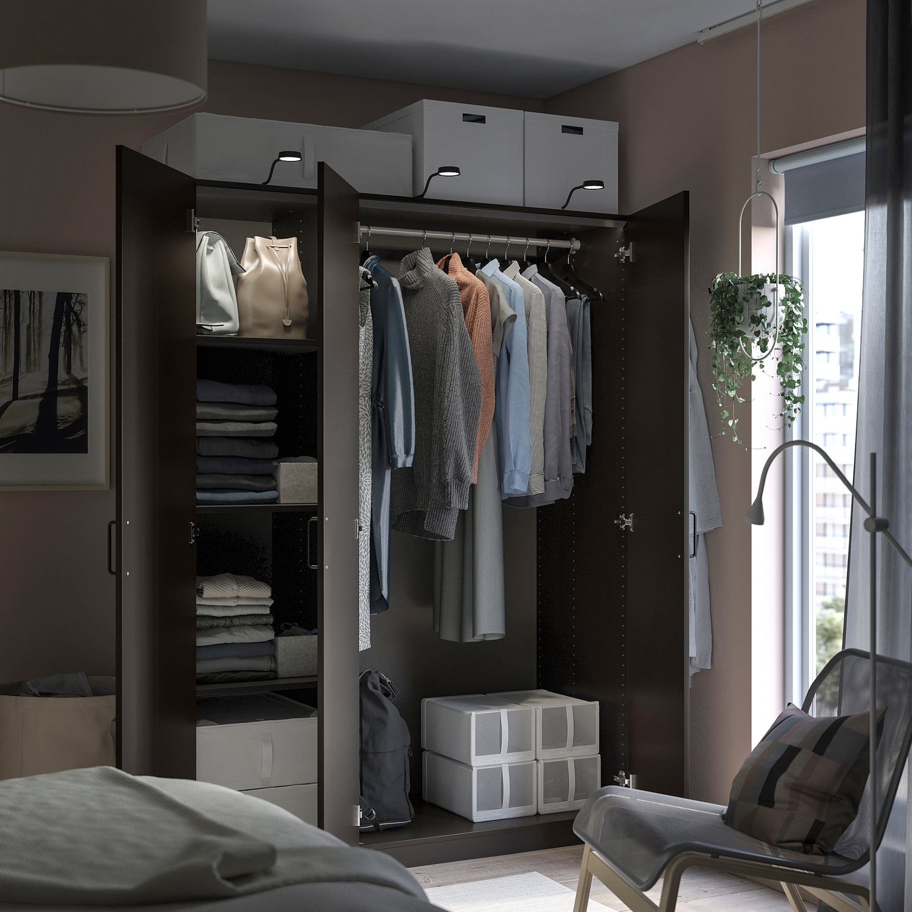 PAX/FORSAND, гардероб - комбинация, 995.027.62