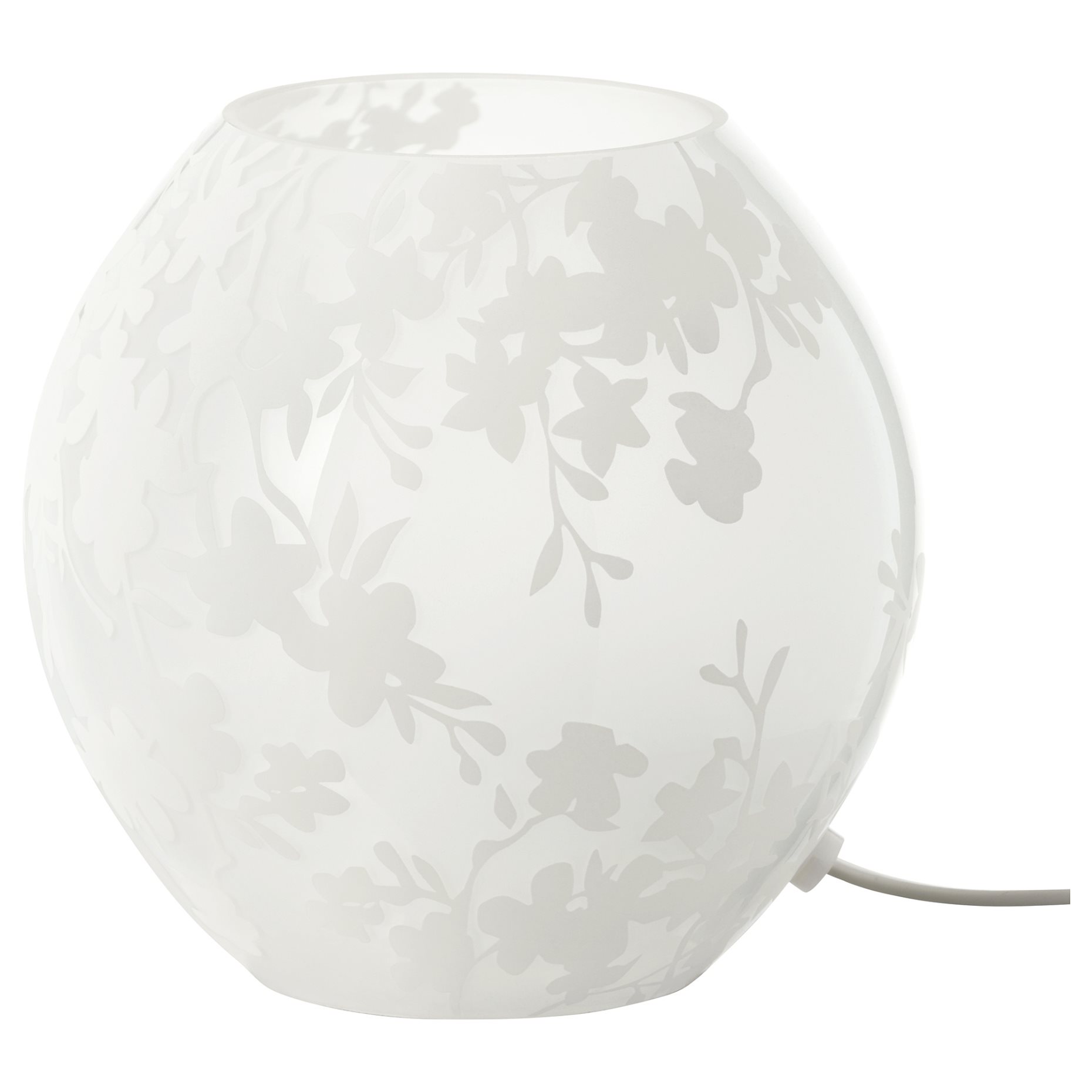 KNUBBIG, настолна лампа 18см, черешови цветове бяло, 002.215.96