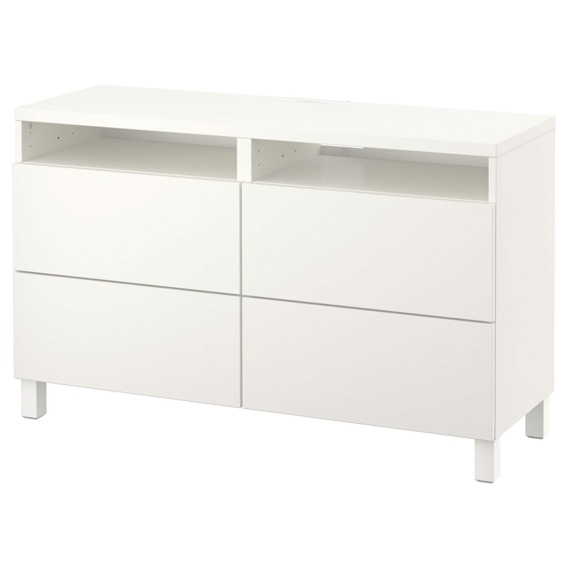 BESTÅ, TV шкаф с чекмеджета, плавно затваряне, 091.939.28