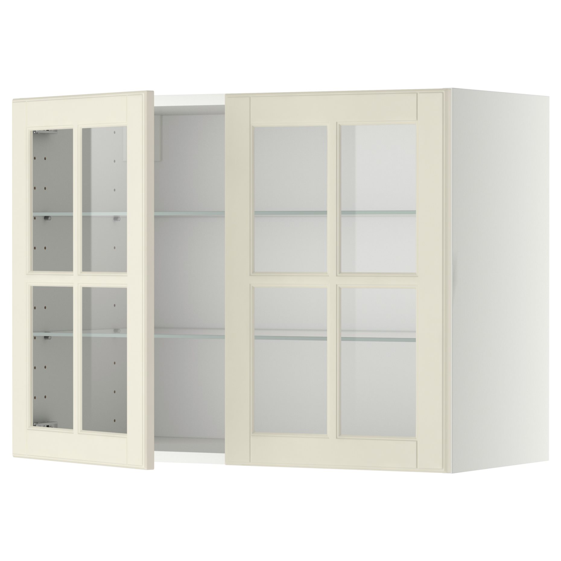 METOD, стенен шкаф с рафтове/2 стъкл. врати, 093.949.79