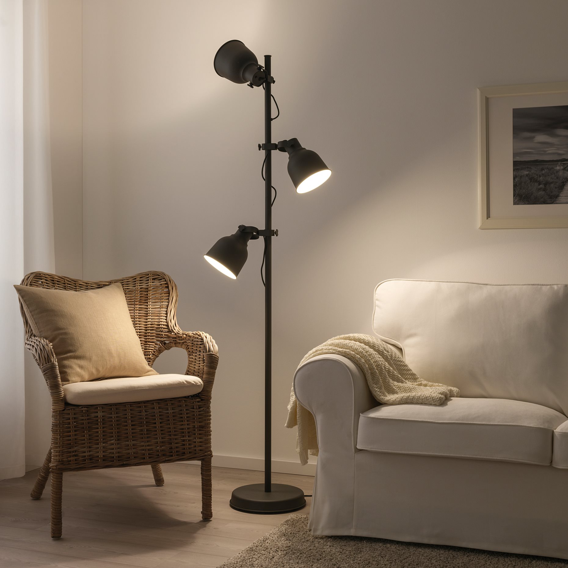 HEKTAR, лампион с 3 спот лампички, 203.936.00