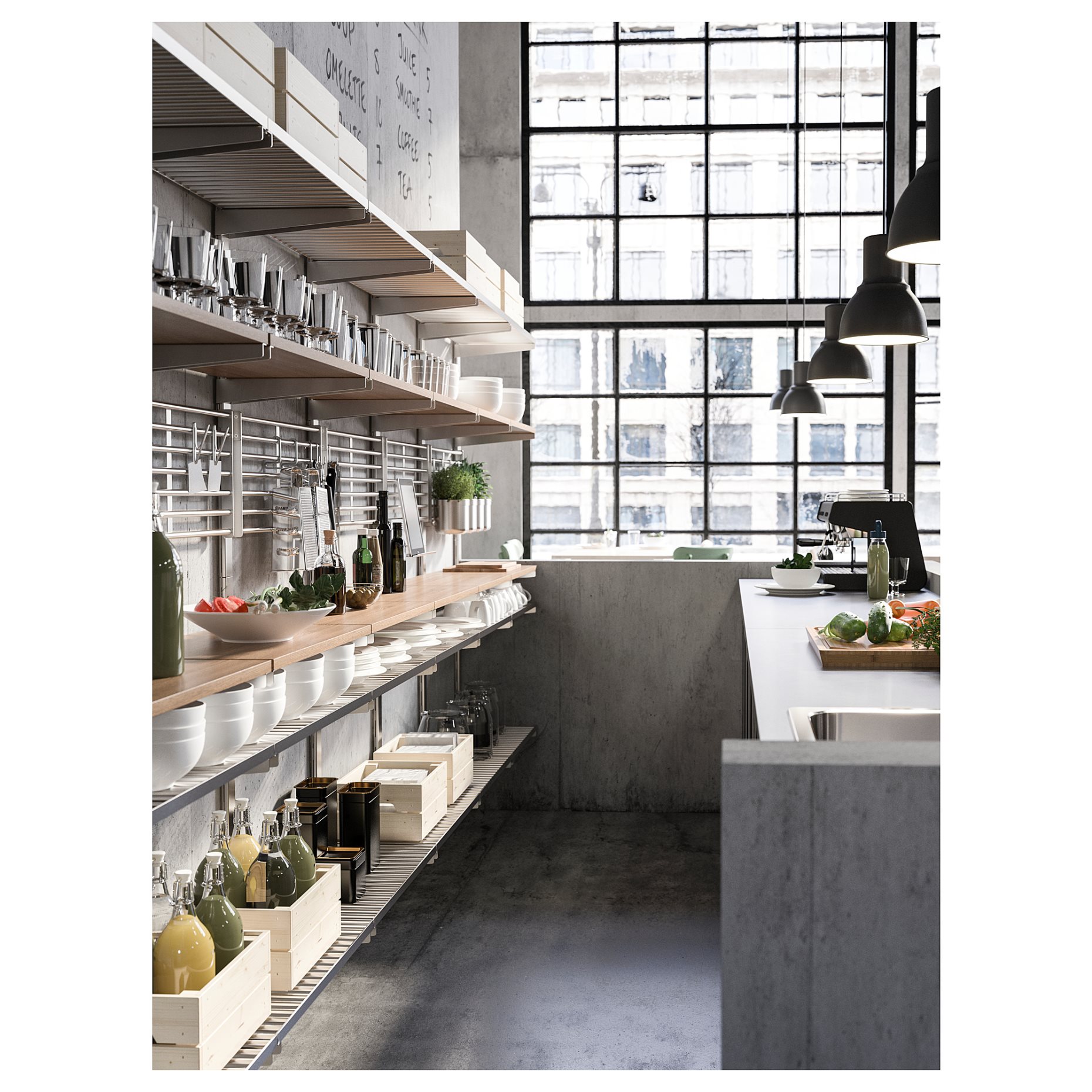 KUNGSFORS, Релса за окачване/рафт/решетка, 292.543.41