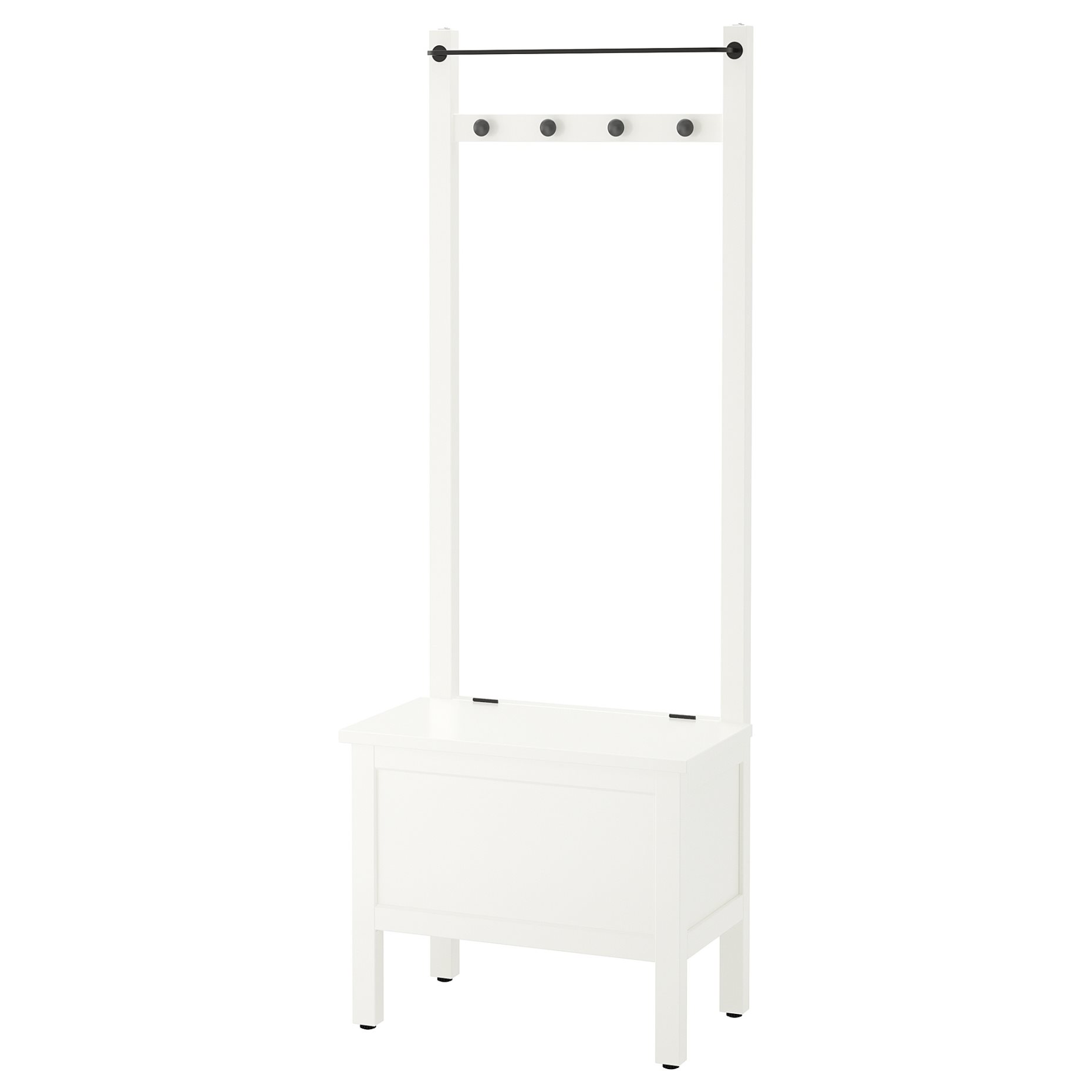 HEMNES, пейка с ракла и поставка за кърпи/4 куки, 303.966.55