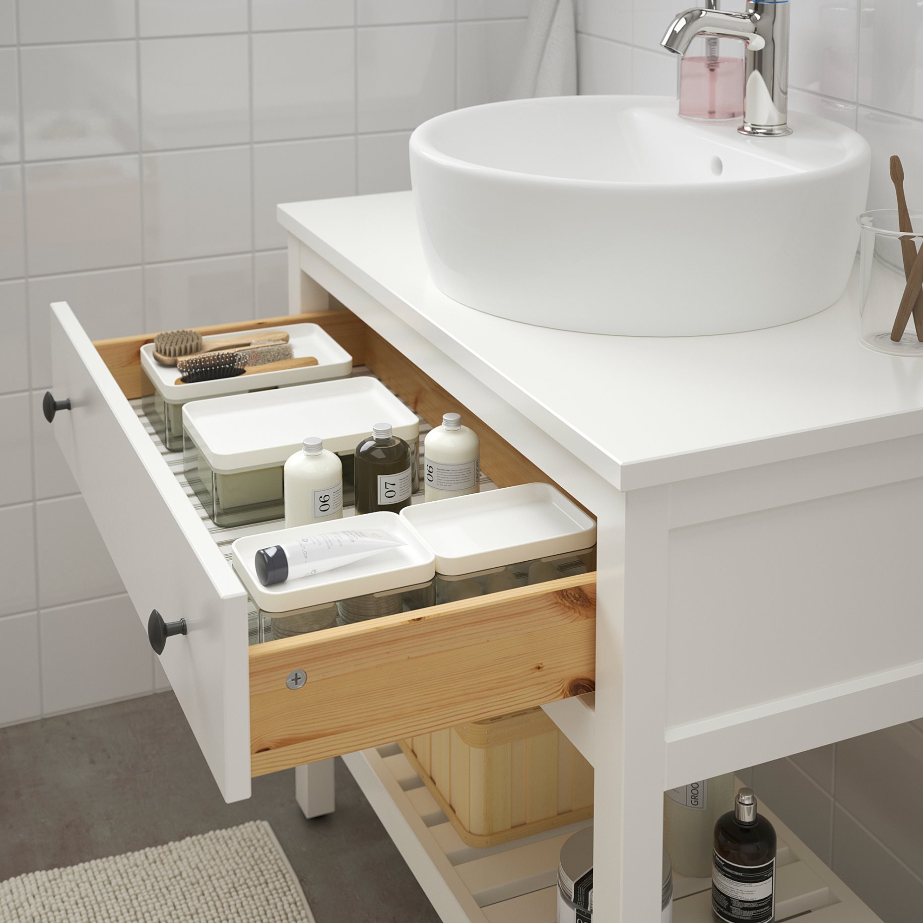 HEMNES, отворен шкаф за мивка с 1 чекмедже, 303.966.98