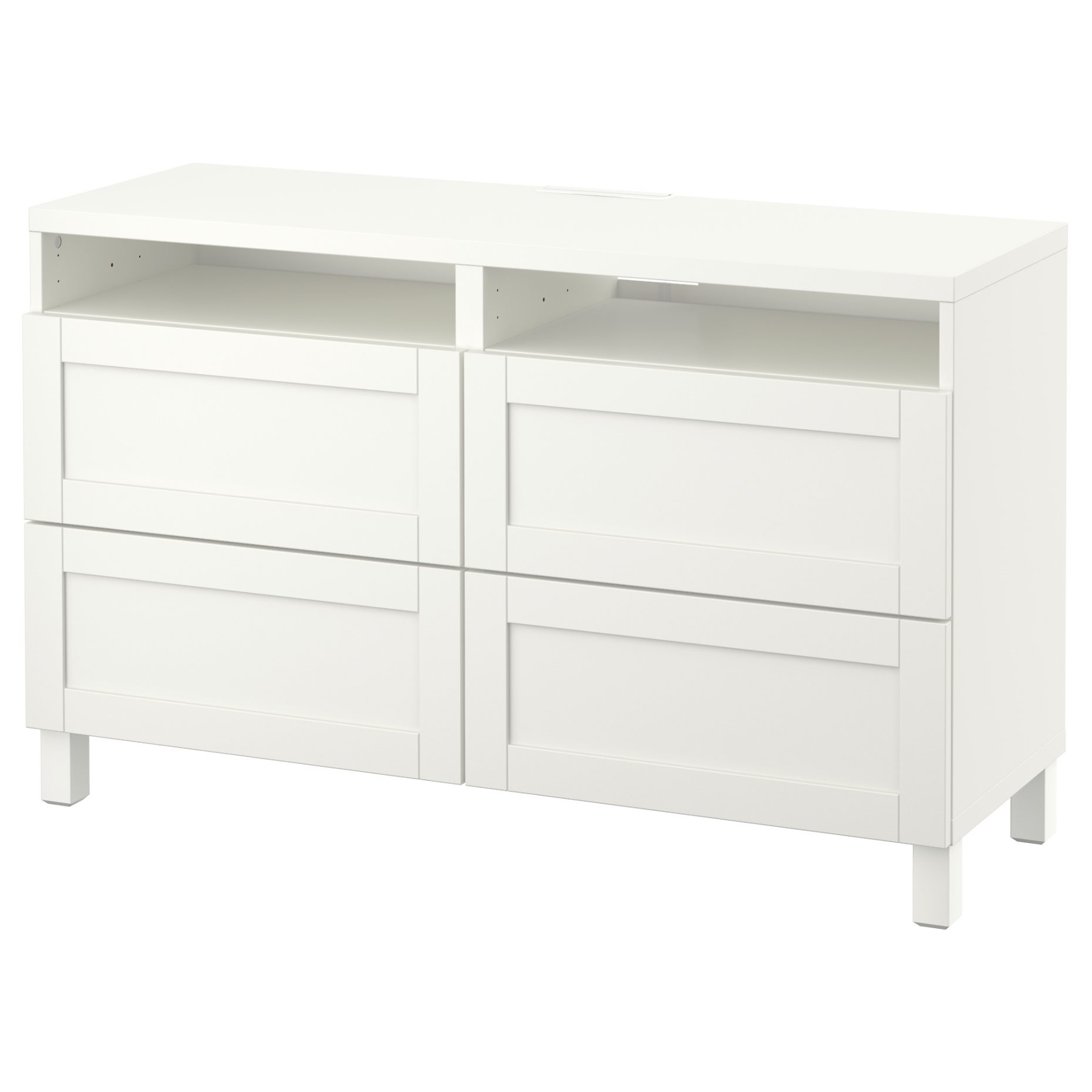 BESTÅ, TV шкаф с чекмеджета, плавно затваряне, 391.939.17