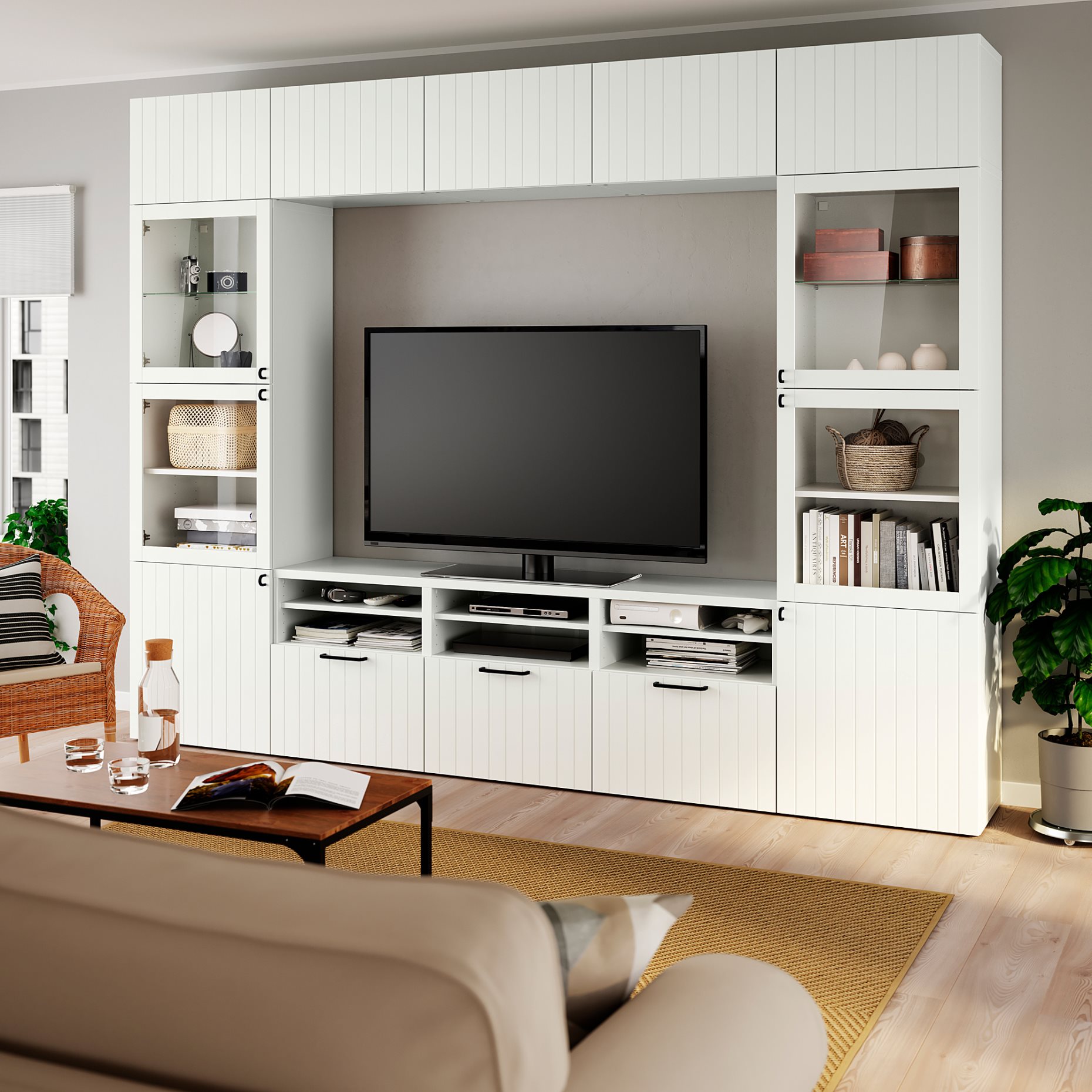BESTÅ, TV секция/стъклени врати, 394.112.51