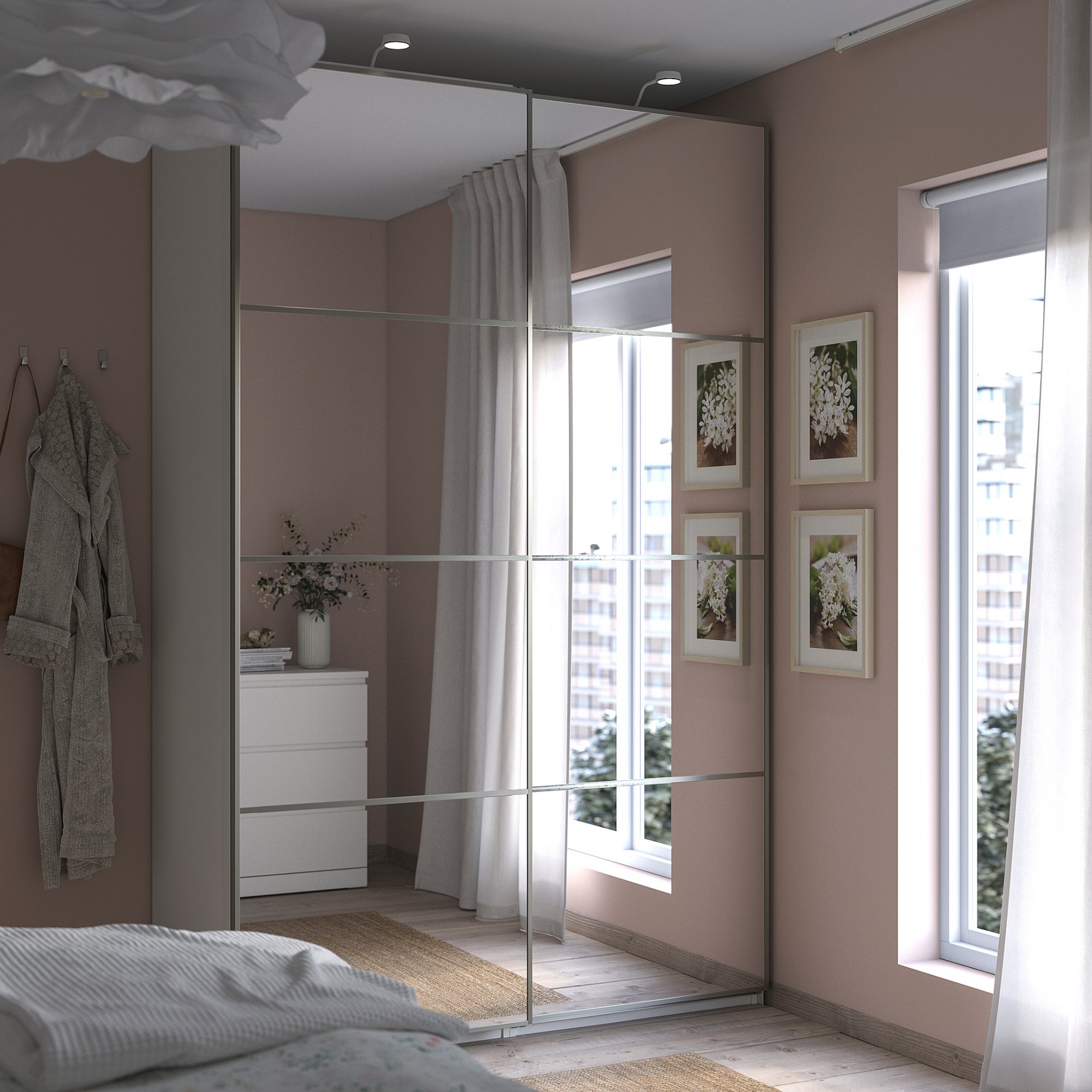 PAX/AULI, гардероб с плъзгащи се врати, 395.613.54