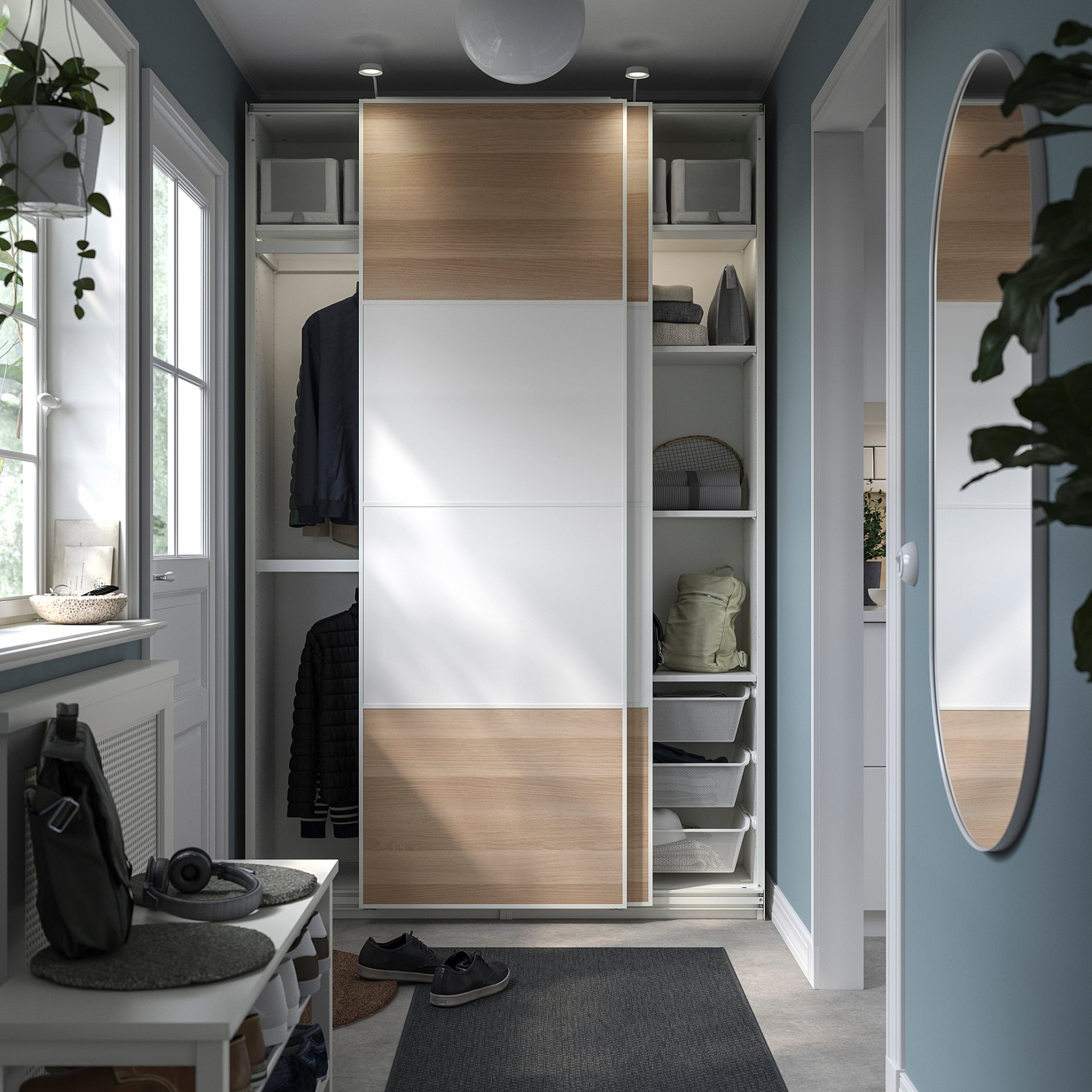 PAX/MEHAMN, гардероб - комбинация, с две лица, 495.003.03
