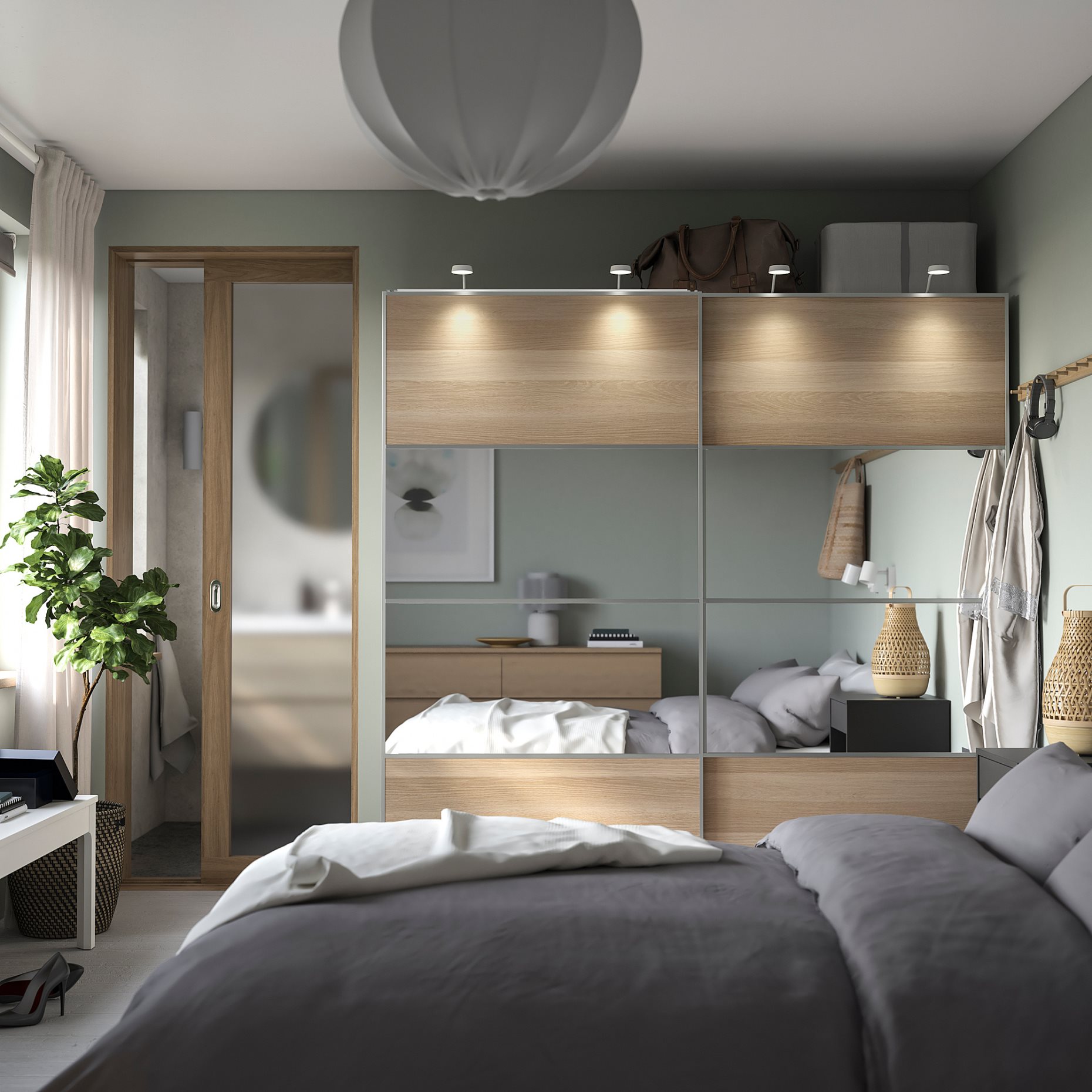 PAX/MEHAMN/AULI, гардероб - комбинация, с две лица, 495.613.63
