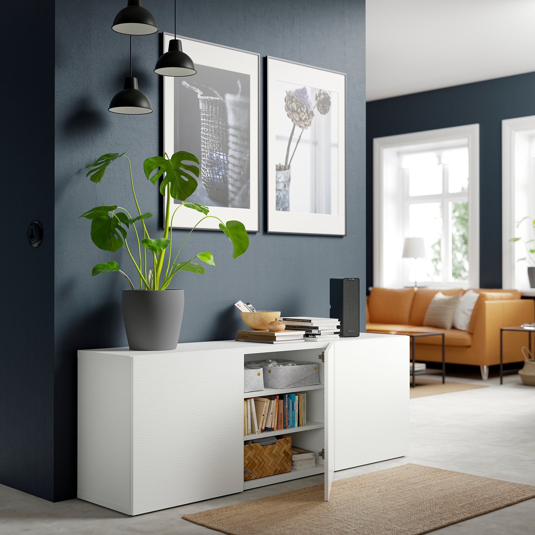 BESTÅ, комб. артикул за съхр. с врати, 594.347.51