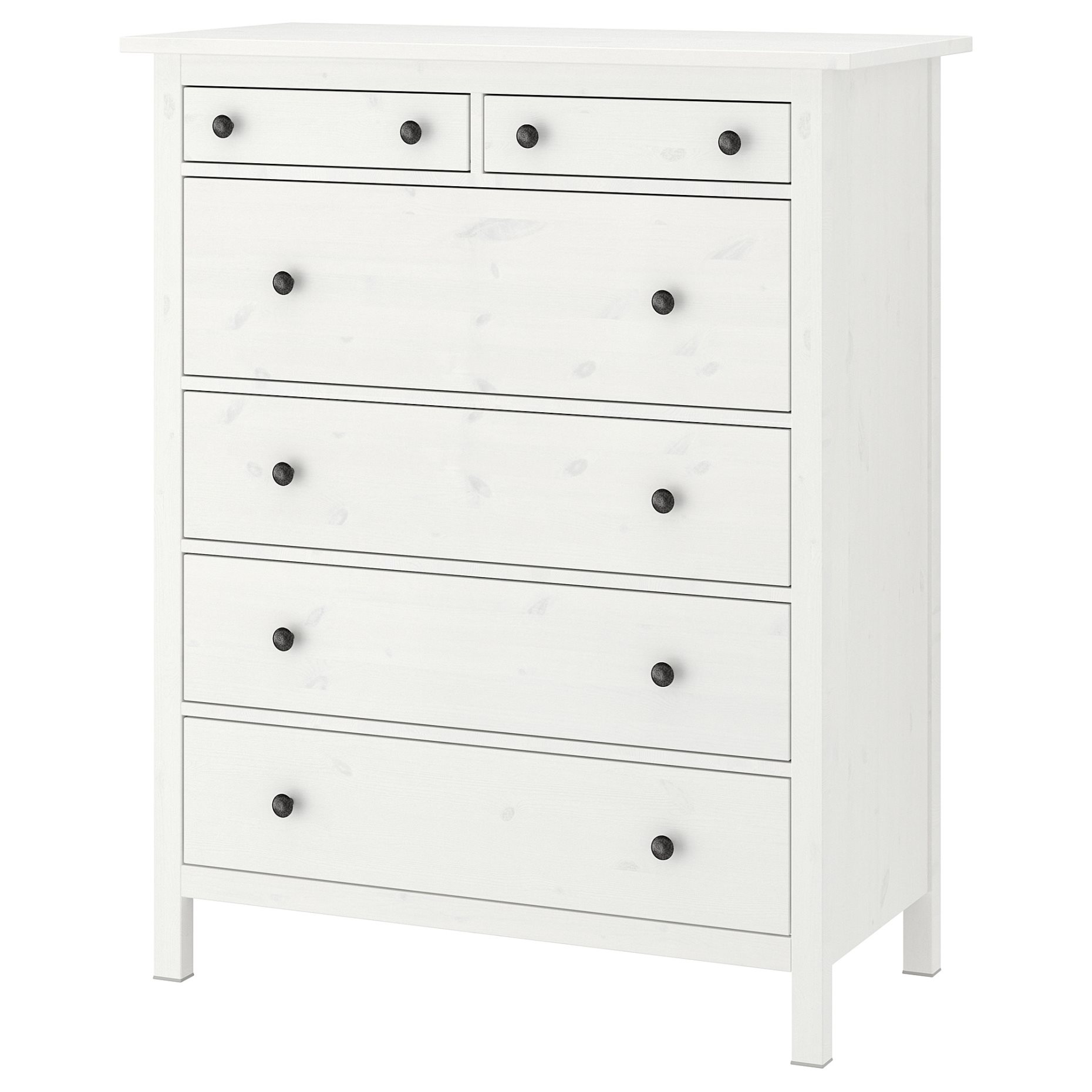HEMNES, скрин с 6 чекмеджета, 108x130 см, бяло обагряне, 602.392.73