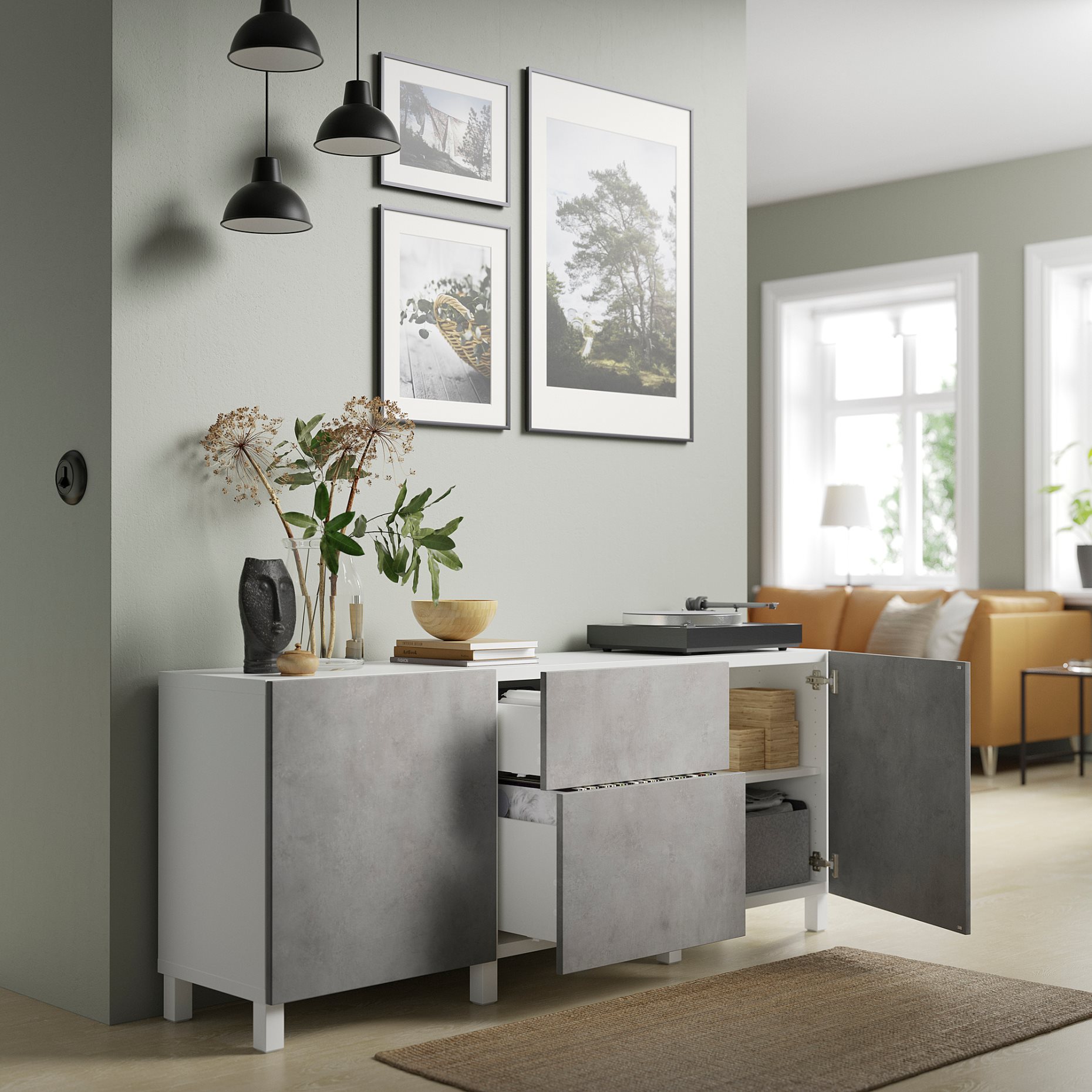 BESTÅ, комб. артикул за съхр. с чекмеджета, 794.218.61