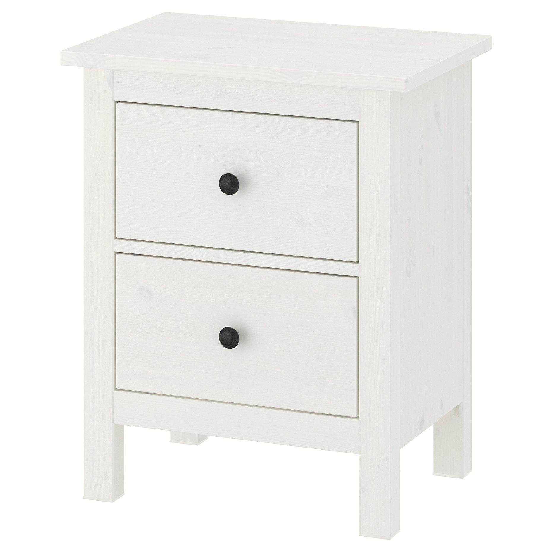 HEMNES, скрин с 2 чекмеджета, 54x66 см, бяло обагряне, 802.426.27