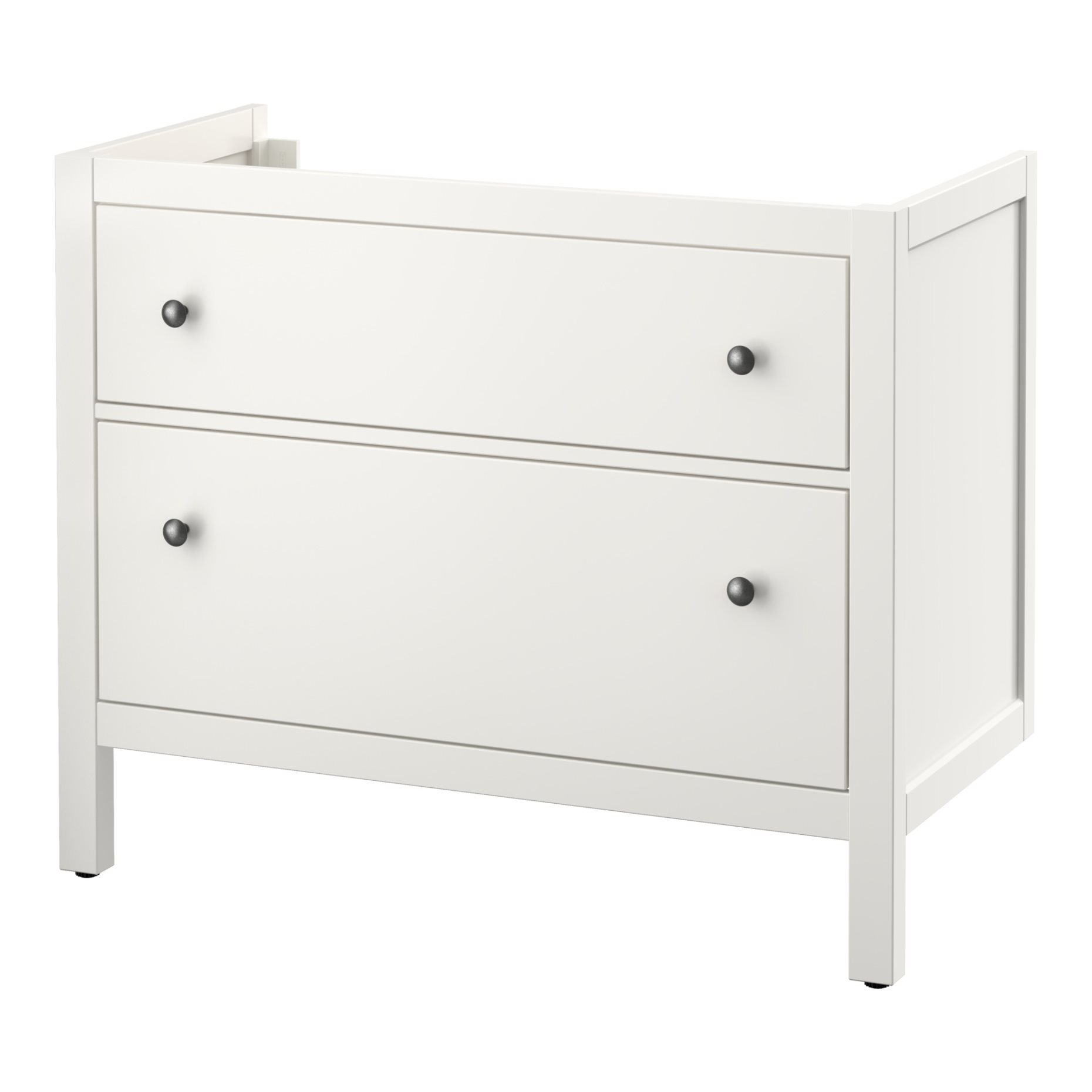 HEMNES, шкаф за мивка с 2 чекмеджета, 100x47x83 см, бяло, 902.176.65