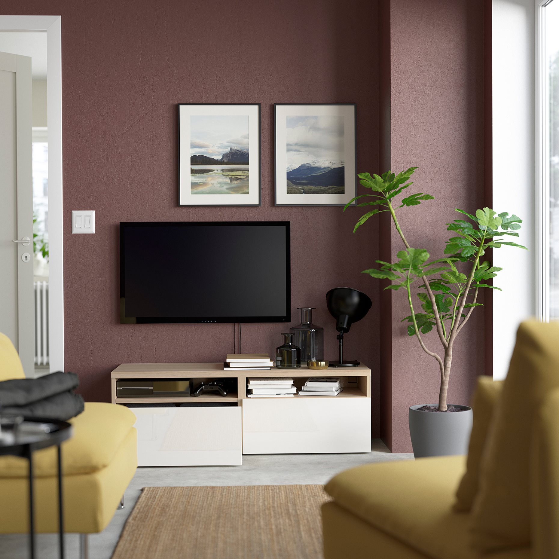 BESTÅ, TV шкаф с чекмеджета, 093.243.83