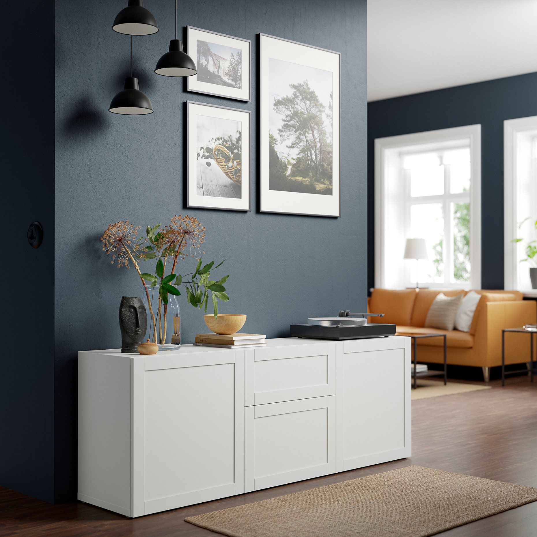 BESTÅ, комб. артикул за съхр. с чекмеджета, 093.251.89