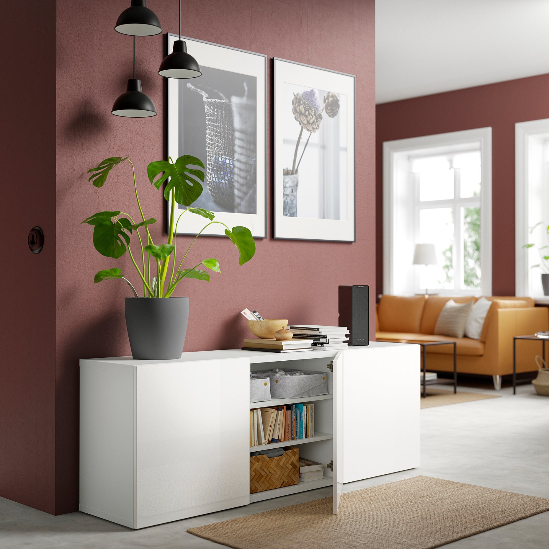 BESTÅ, комб. артикул за съхр. с врати, 293.249.90