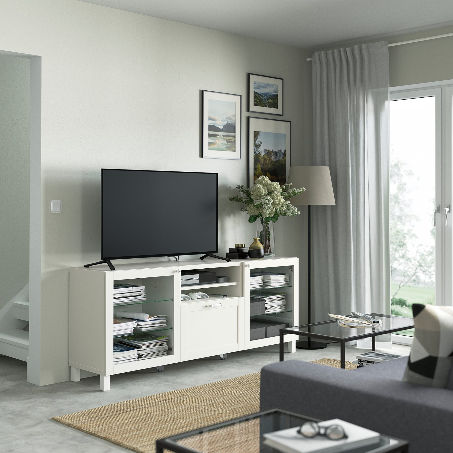 BESTÅ, TV шкаф с чекмеджета, 294.005.16