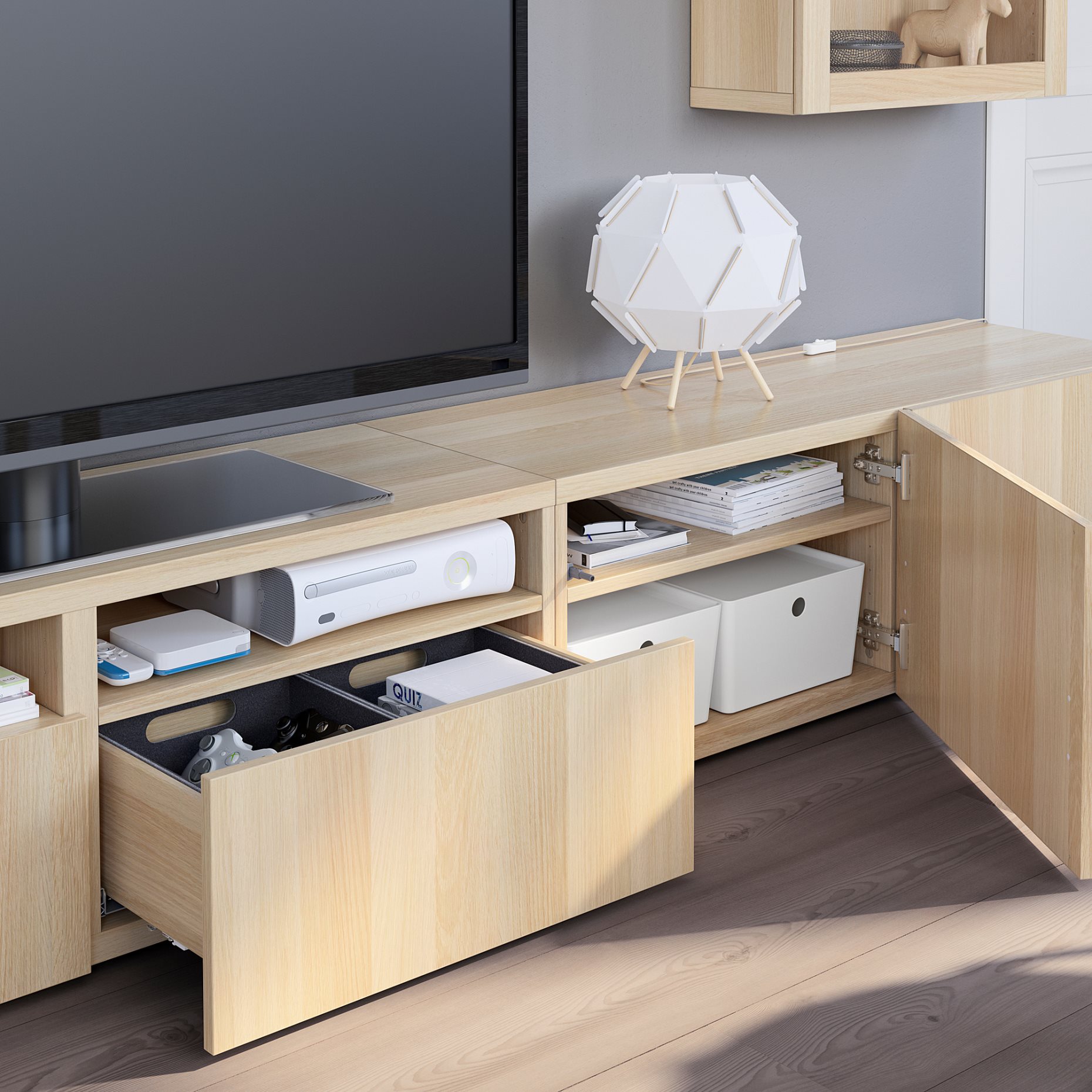 BESTÅ, TV секция/стъклени врати, 594.113.25