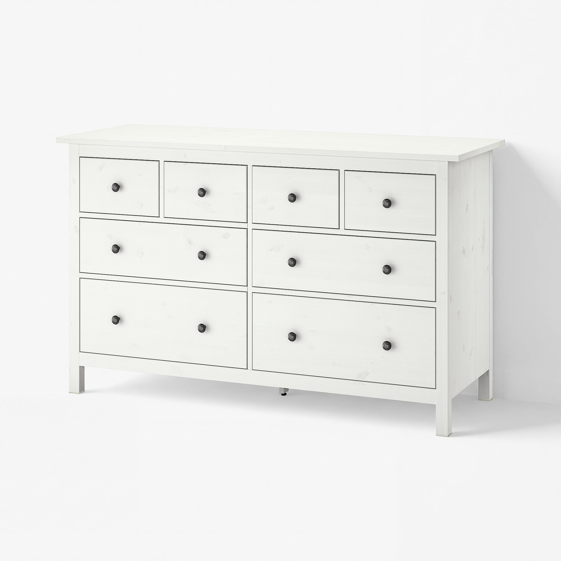HEMNES, скрин с 8 чекмеджета, 160x95 см, бяло обагряне, 102.392.80