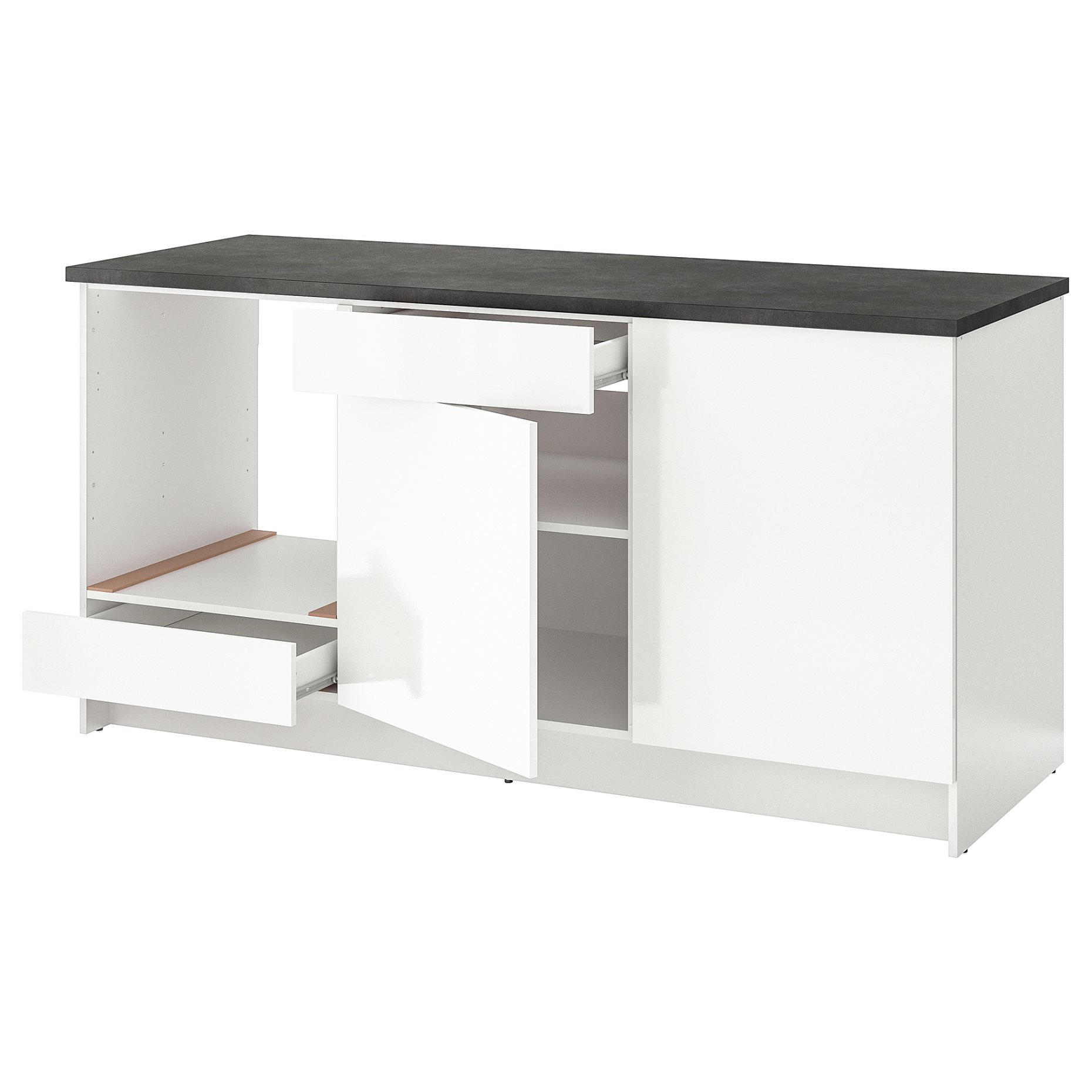 KNOXHULT, долен шкаф с врати и чекмедже, 180 см, 303.268.08