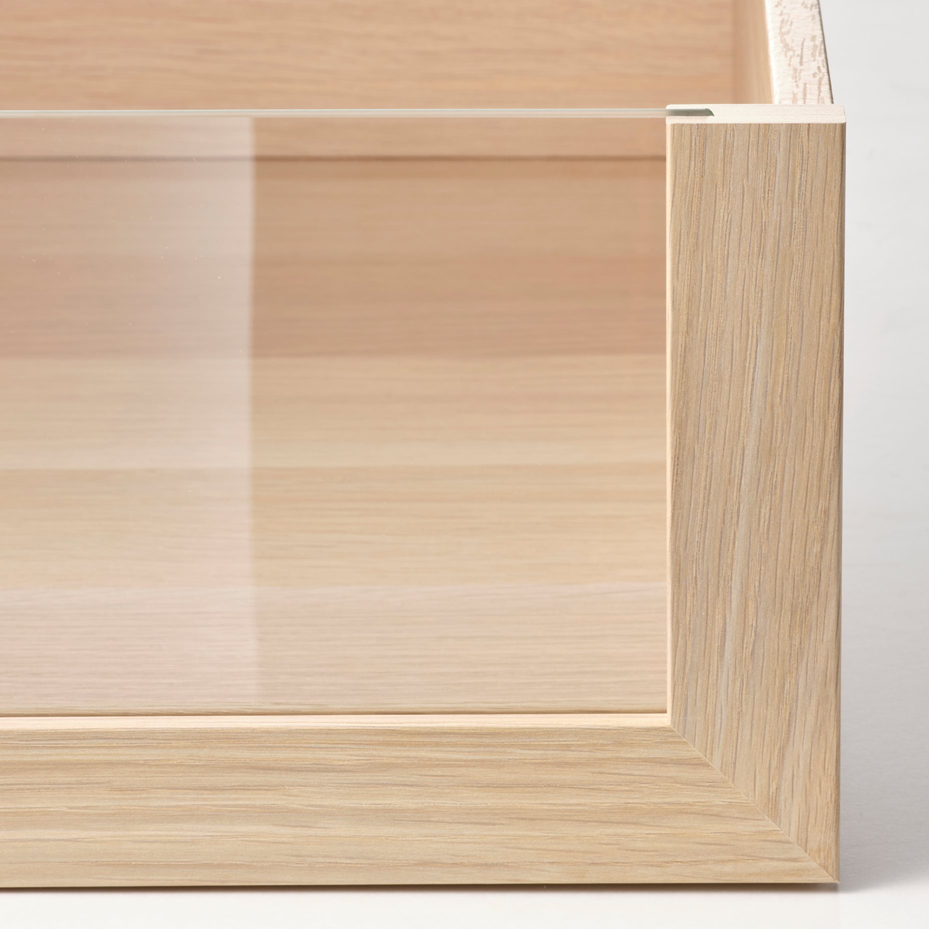 KOMPLEMENT, чекмедже със стъклено чело, 100x58 см, цвят избелен дъб, 002.467.14
