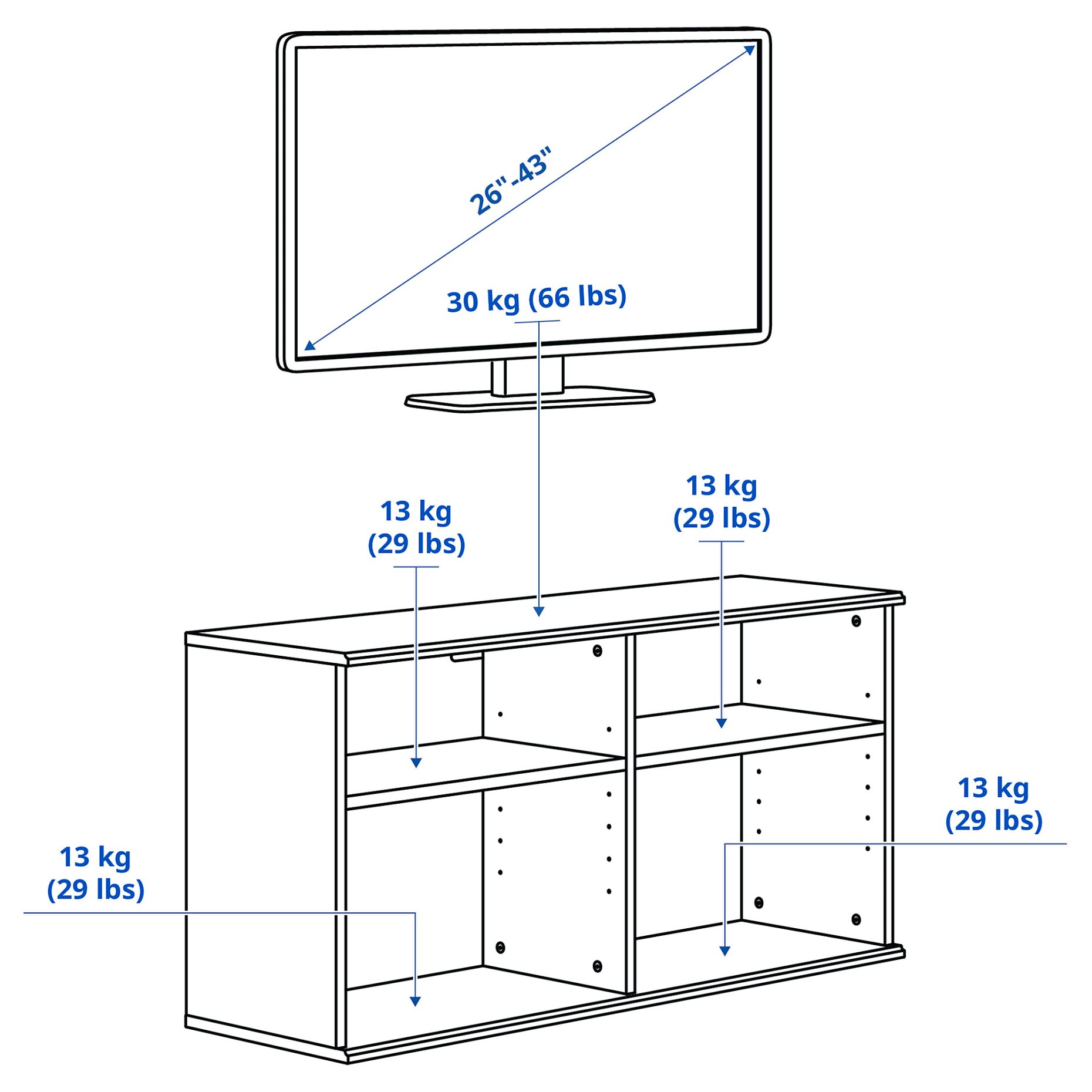 SKRUVBY, TV шкаф, 005.035.48