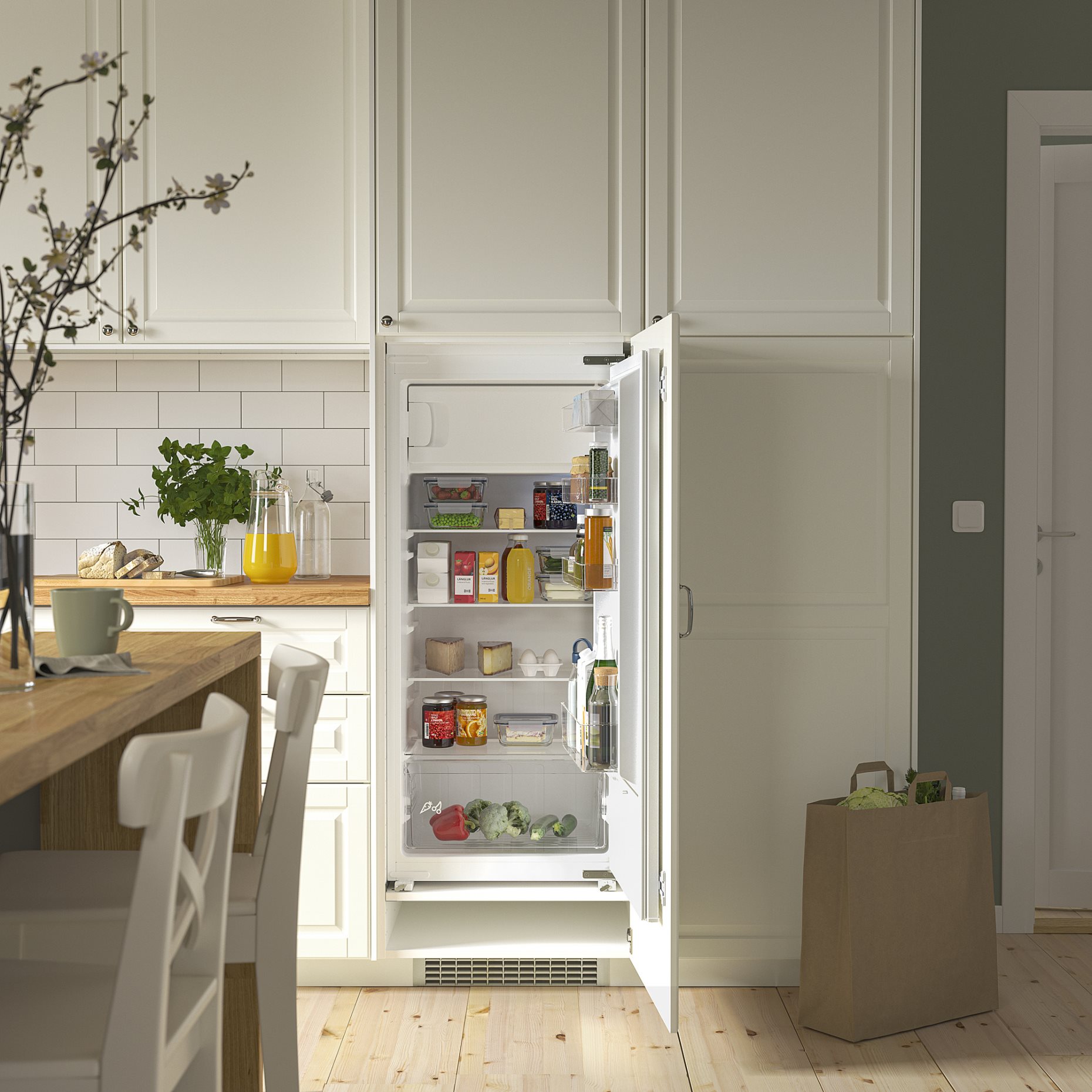 HALLNAS, хладилник с камера, IKEA 500, вграден, 005.728.67