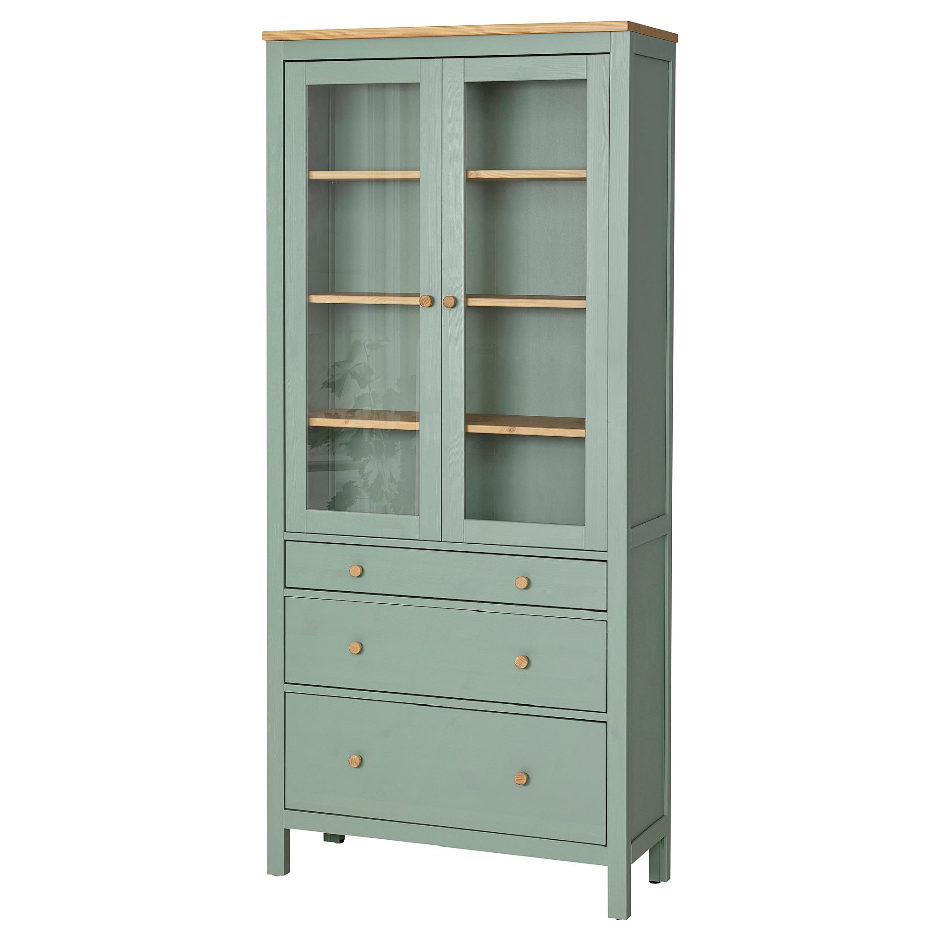 HEMNES, витрина с 3 чекмеджета, 005.961.61