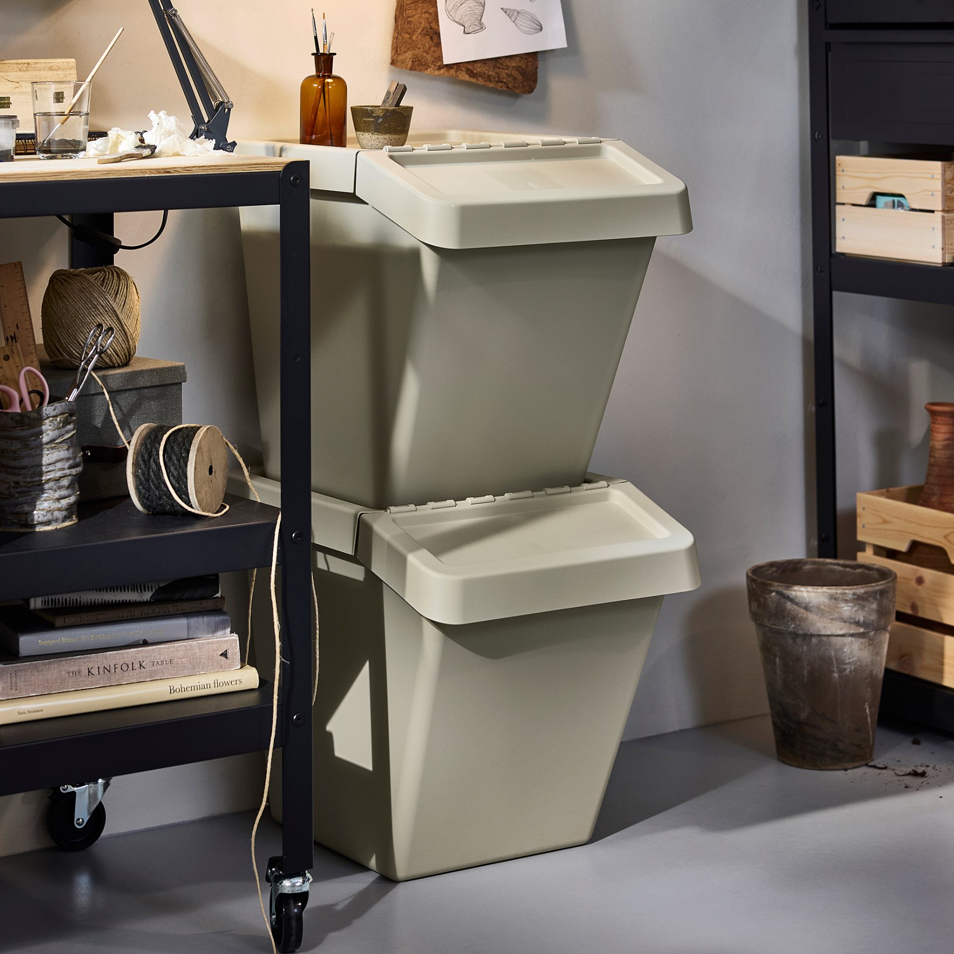 SORTERA, кош за сортиране с капак, 60 л, 006.020.96