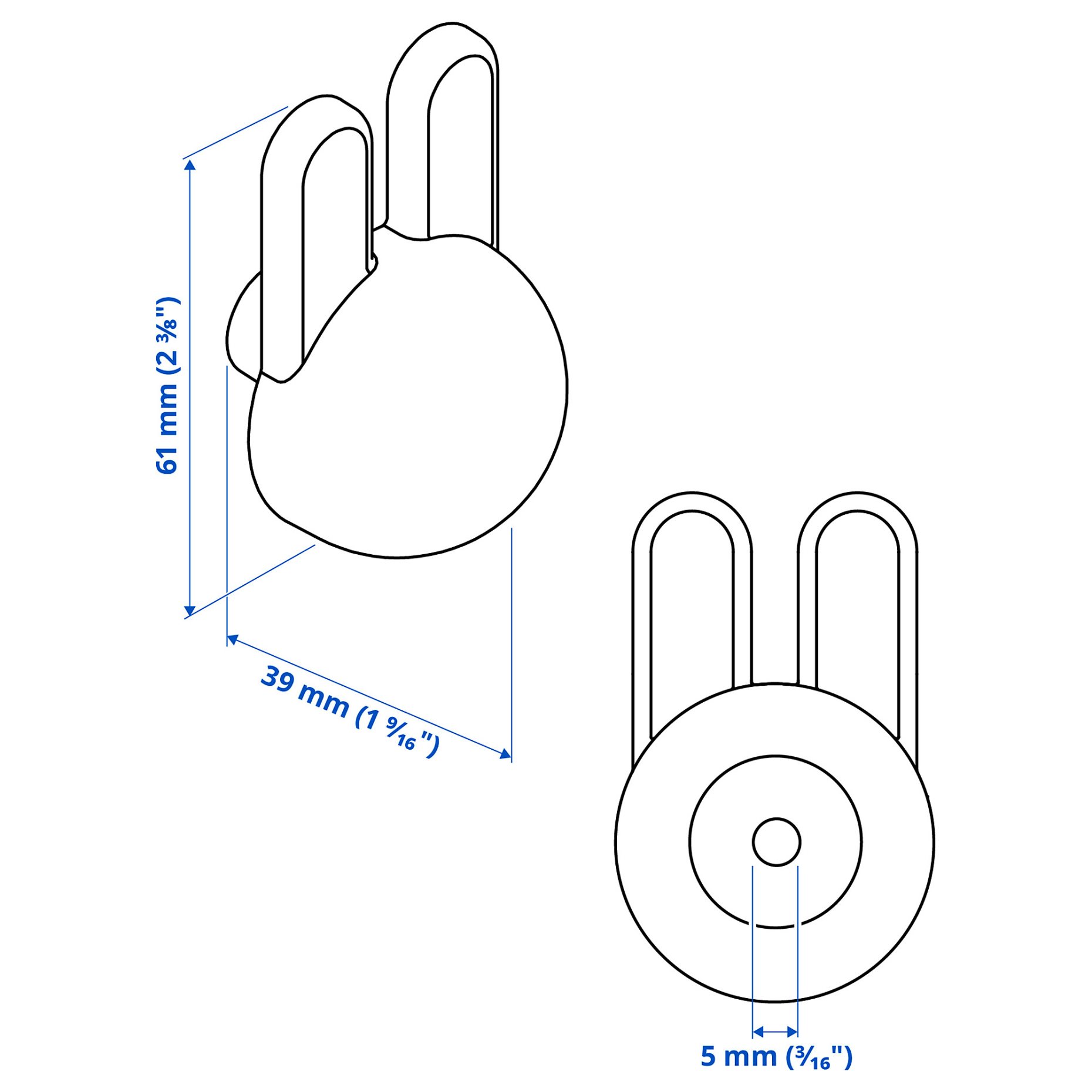 GREJSIMOJS, дръжка, зайче, 38 мм, 006.031.85