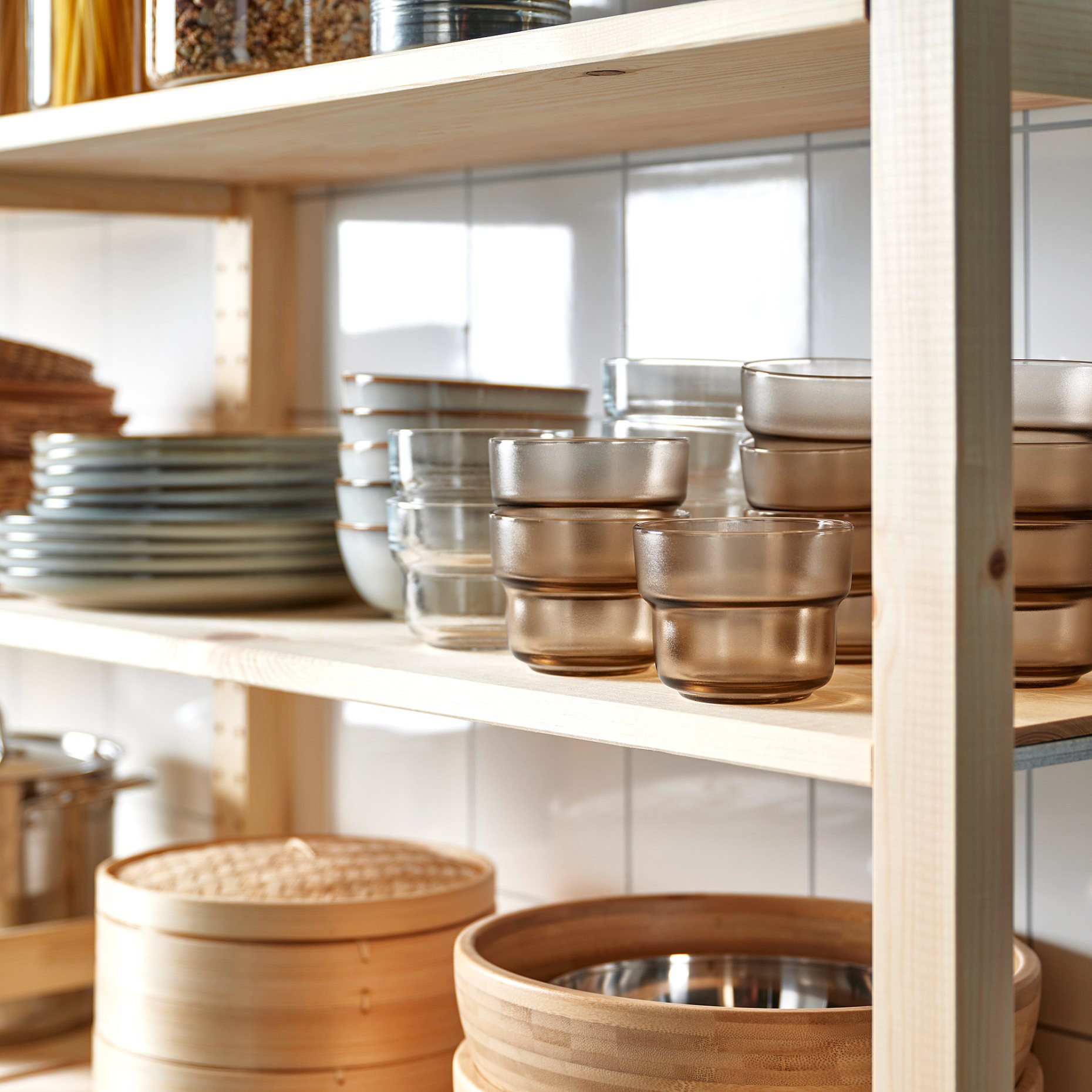 GLADELIG/OLIVTRAST, стъклена чаша, 006.142.97