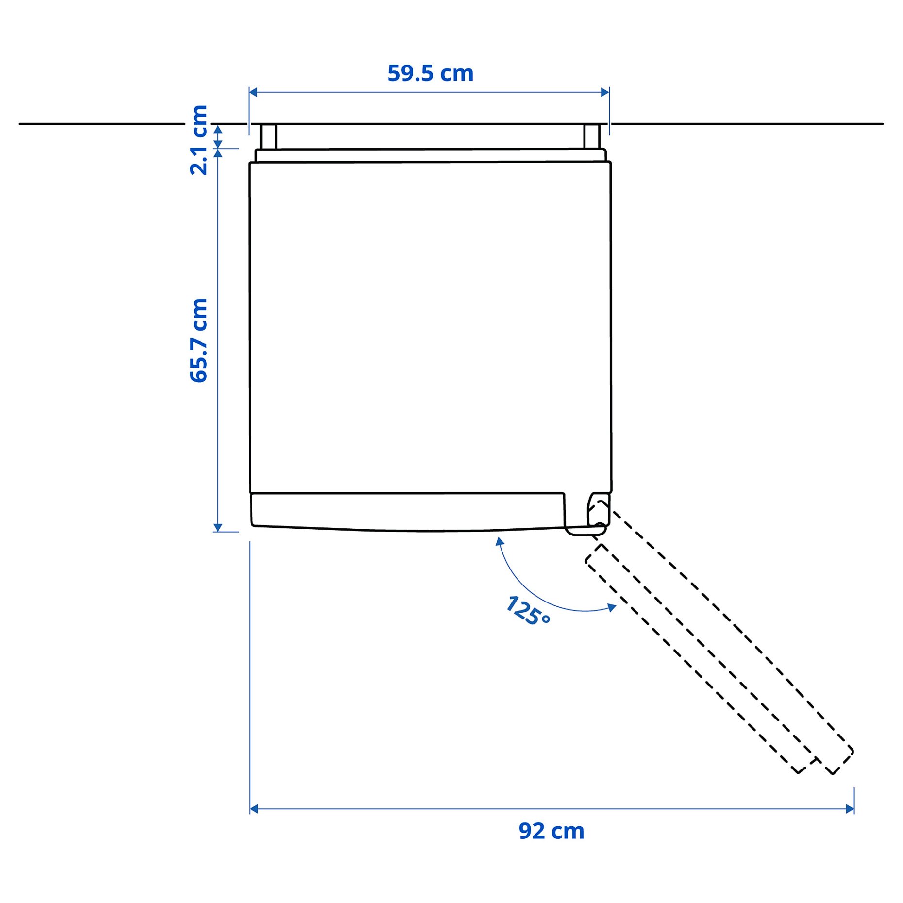 FÖRTOFT, хладилник/фризер, IKEA 500 , 216/118 л, 006.439.64
