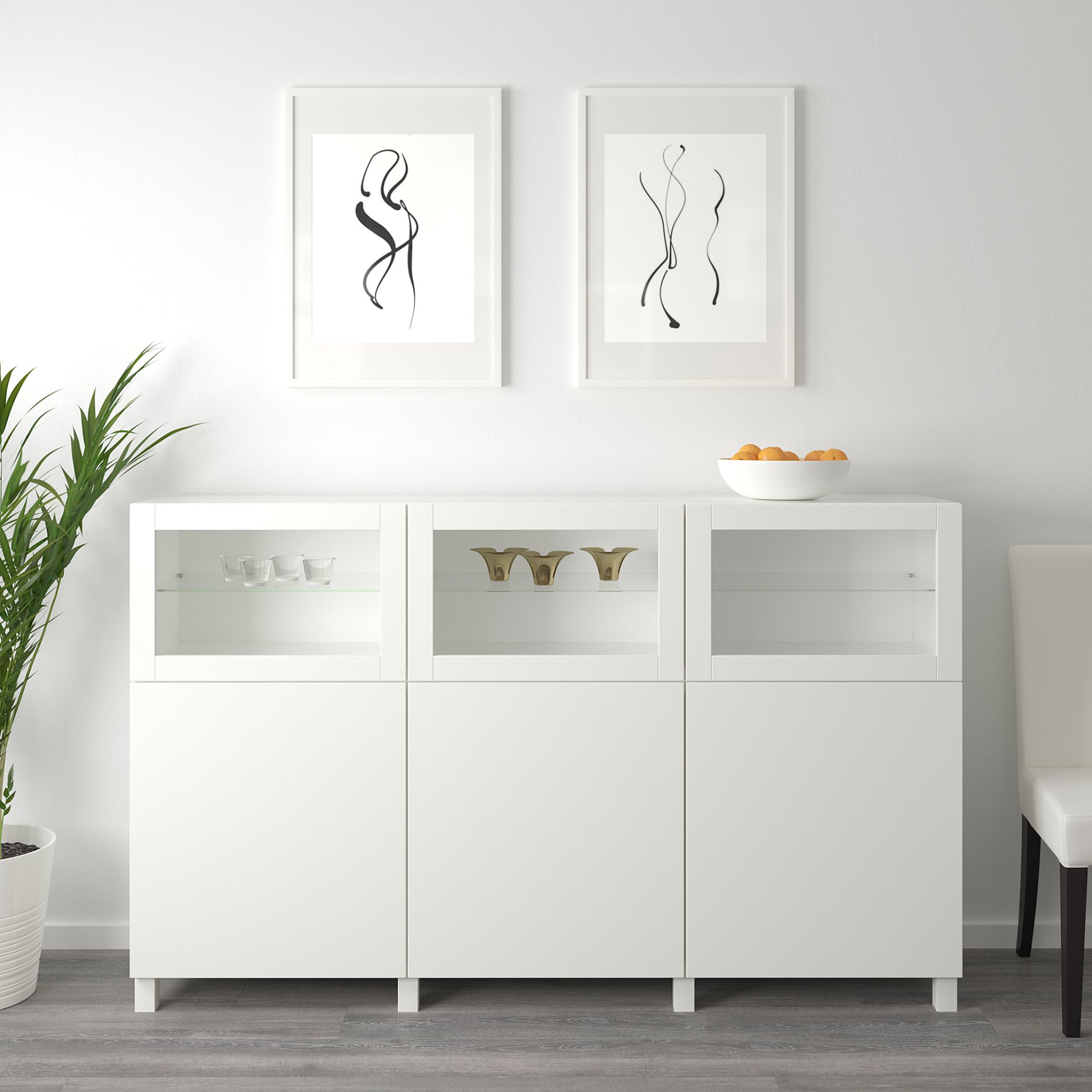 BESTÅ, комбиниран артикул за съхранение с врати, 092.080.29