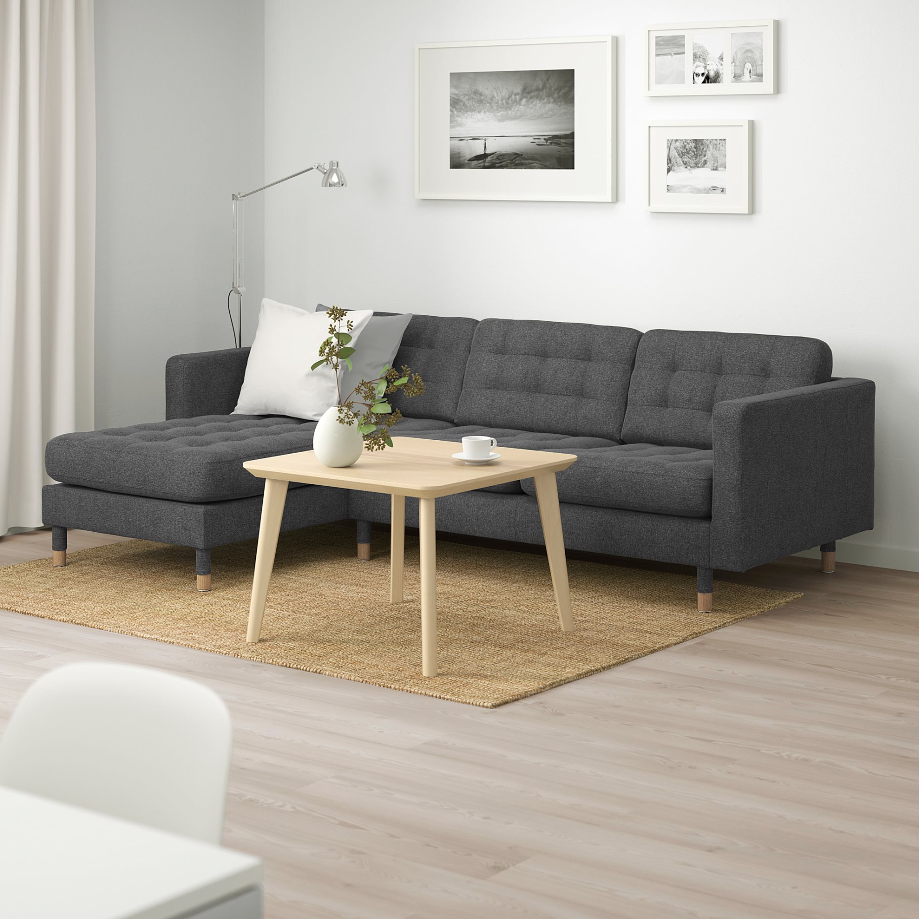 LANDSKRONA, триместен диван, с лежанка, 092.726.66