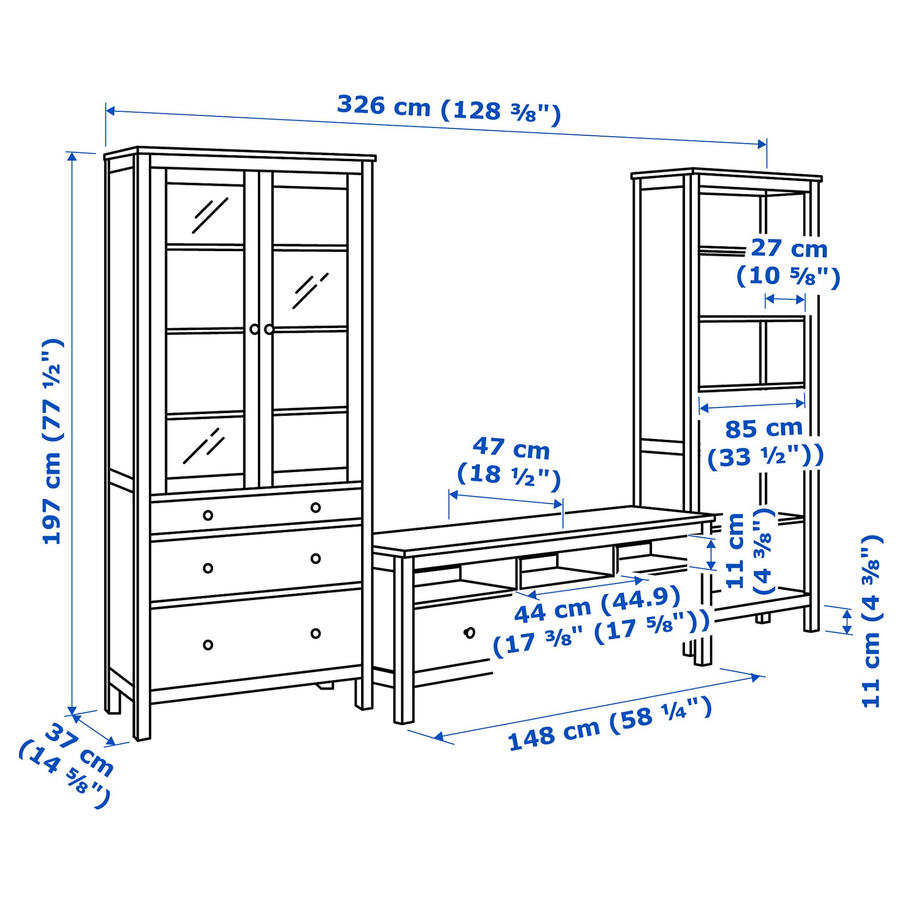 HEMNES, TV секция, 093.365.69